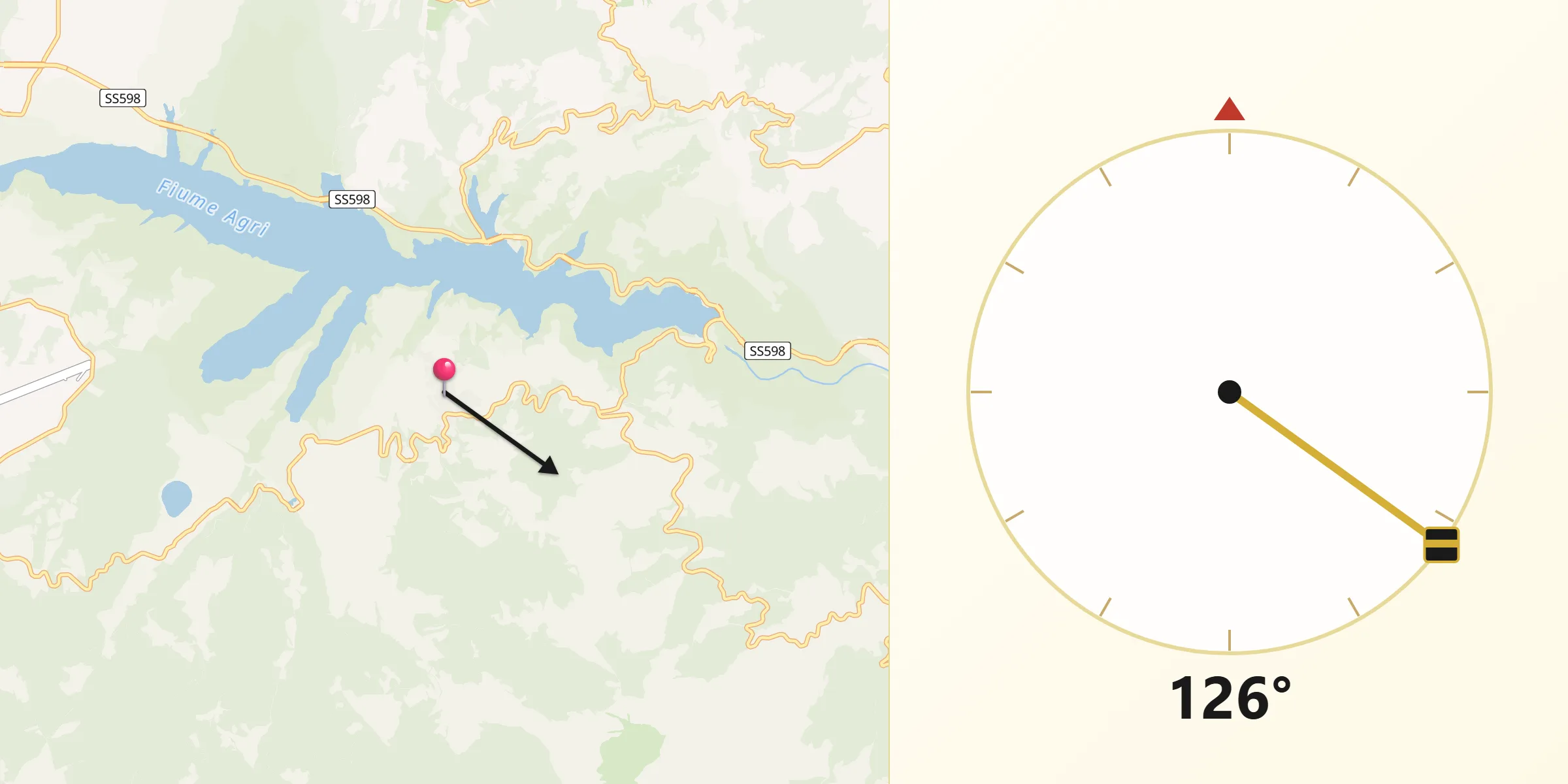 Direzione della Qibla da Spinoso