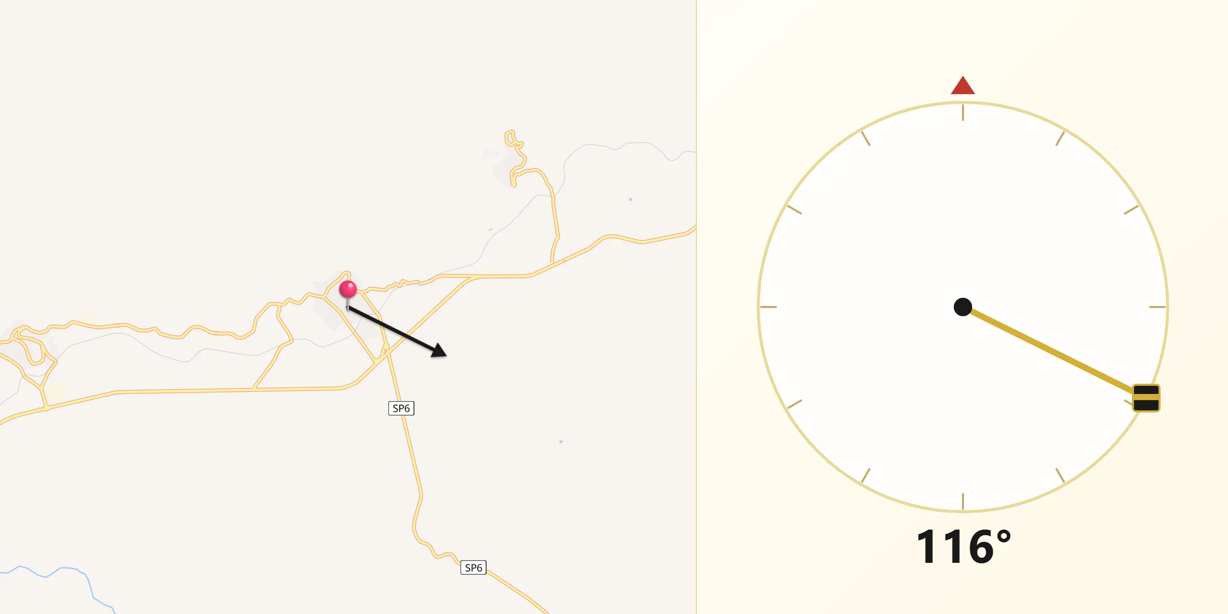 Direzione della Qibla da Silanus