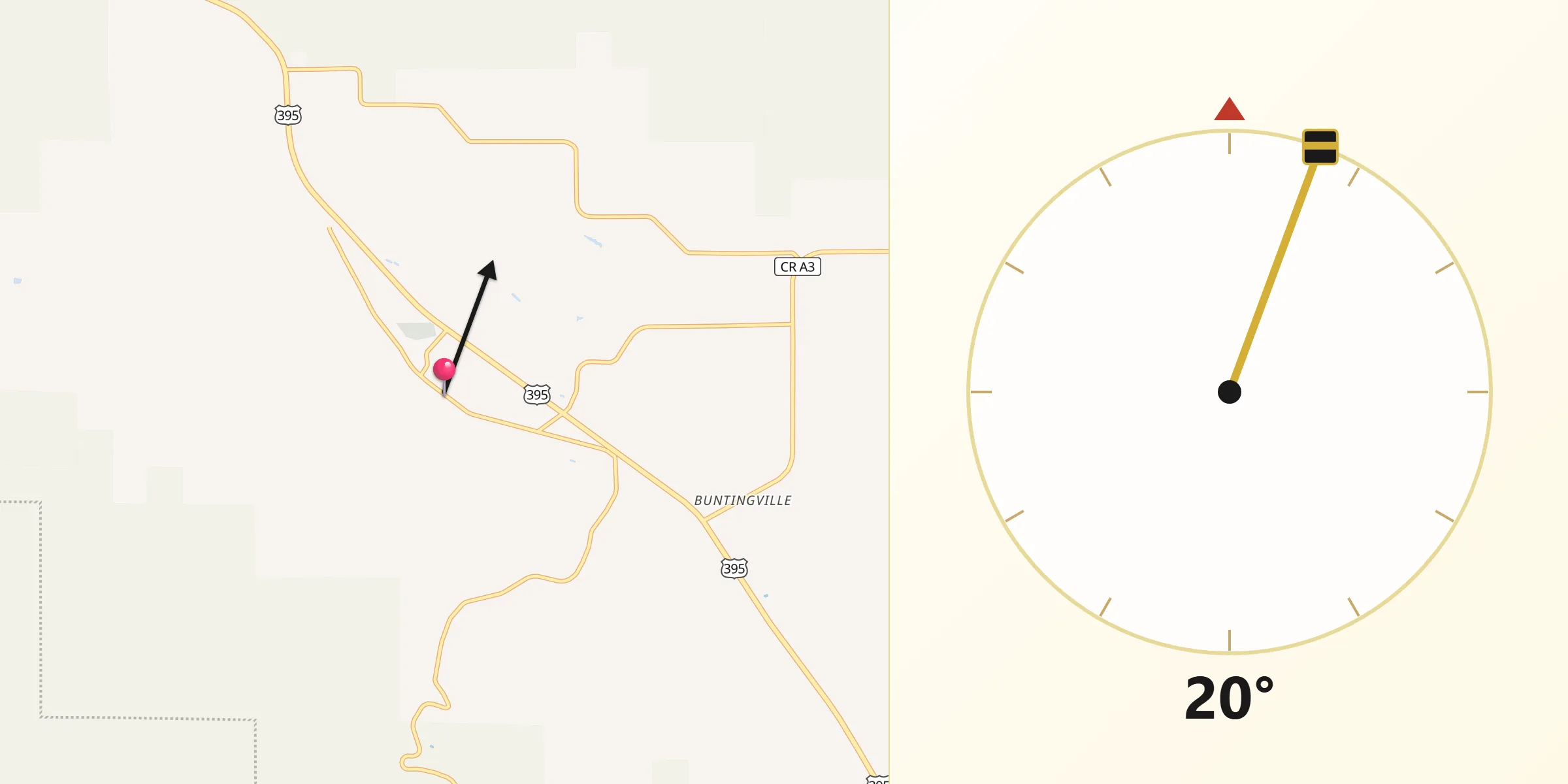 Qibla Direction from Janesville