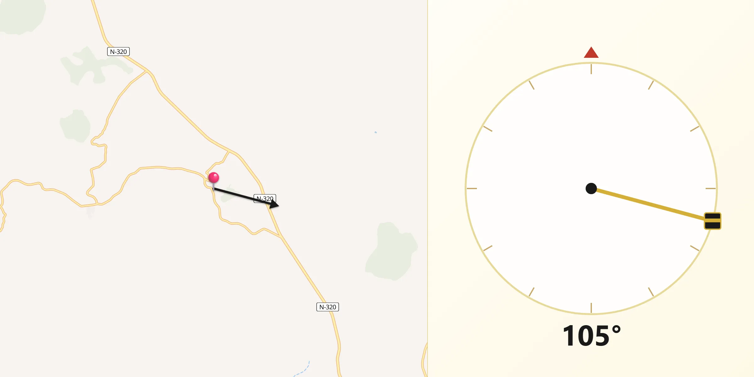 Dirección de la Qibla desde Arrancacepas