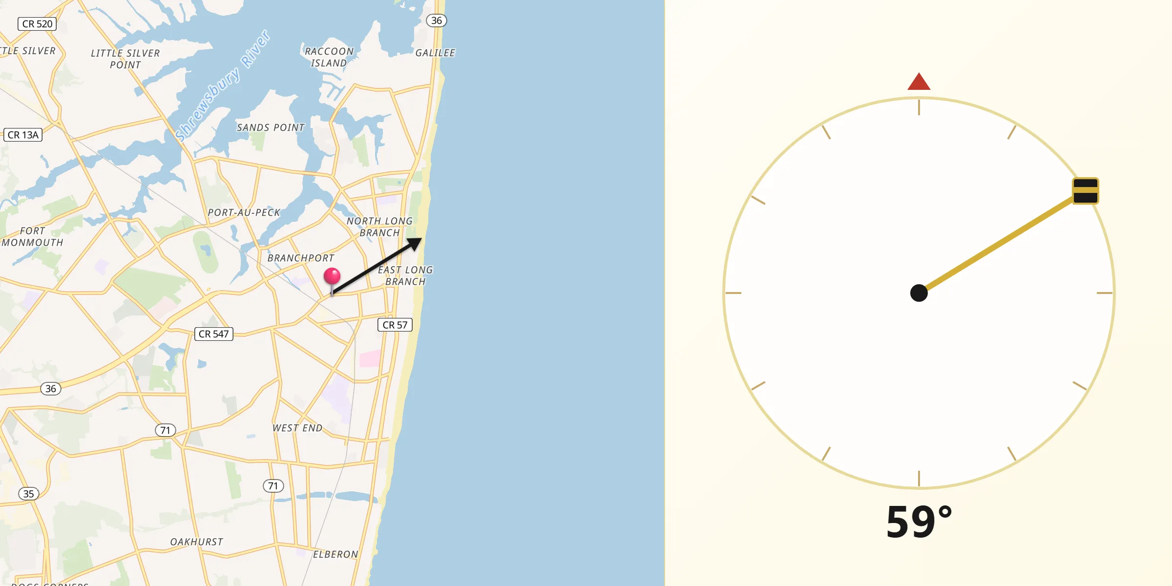 Qibla Direction from Long Branch