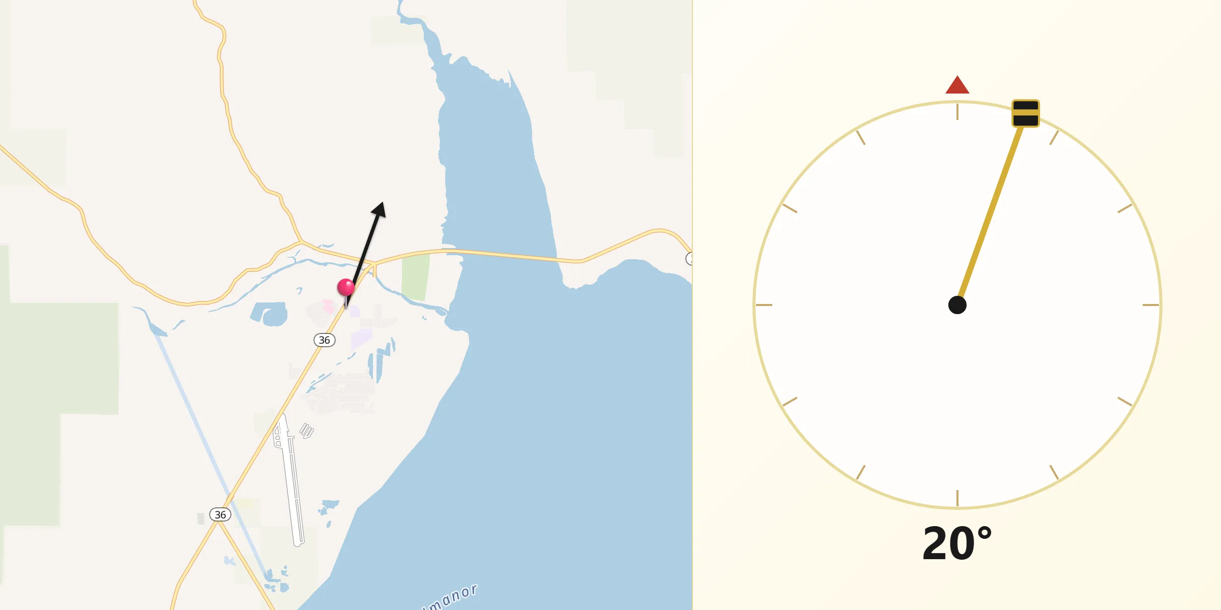 Qibla Direction from Chester
