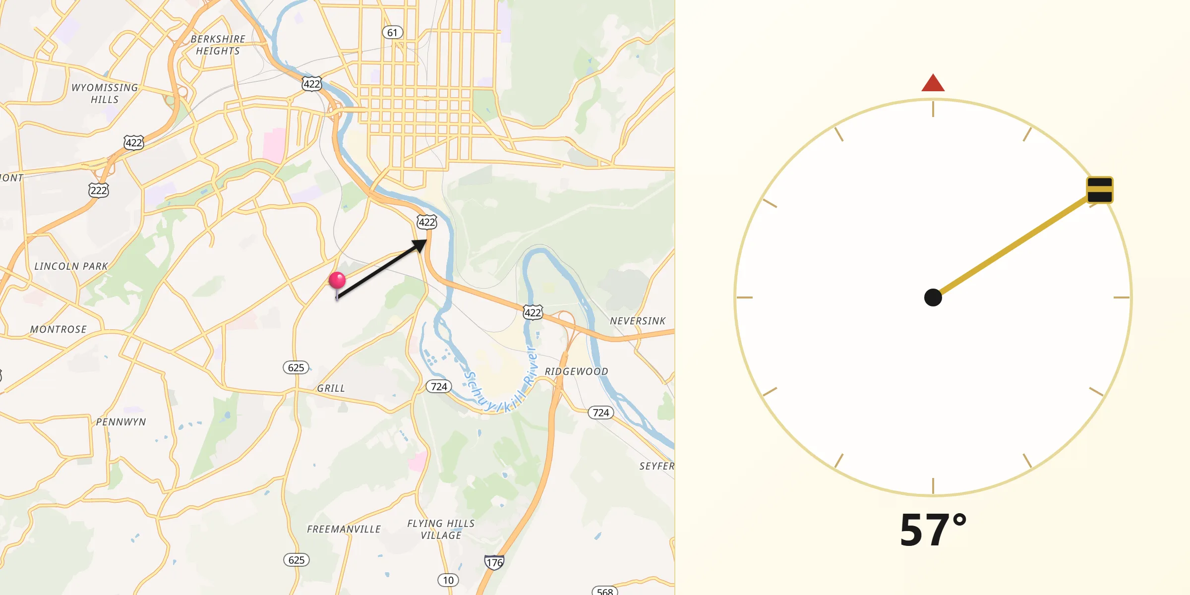 Qibla Direction from Kenhorst
