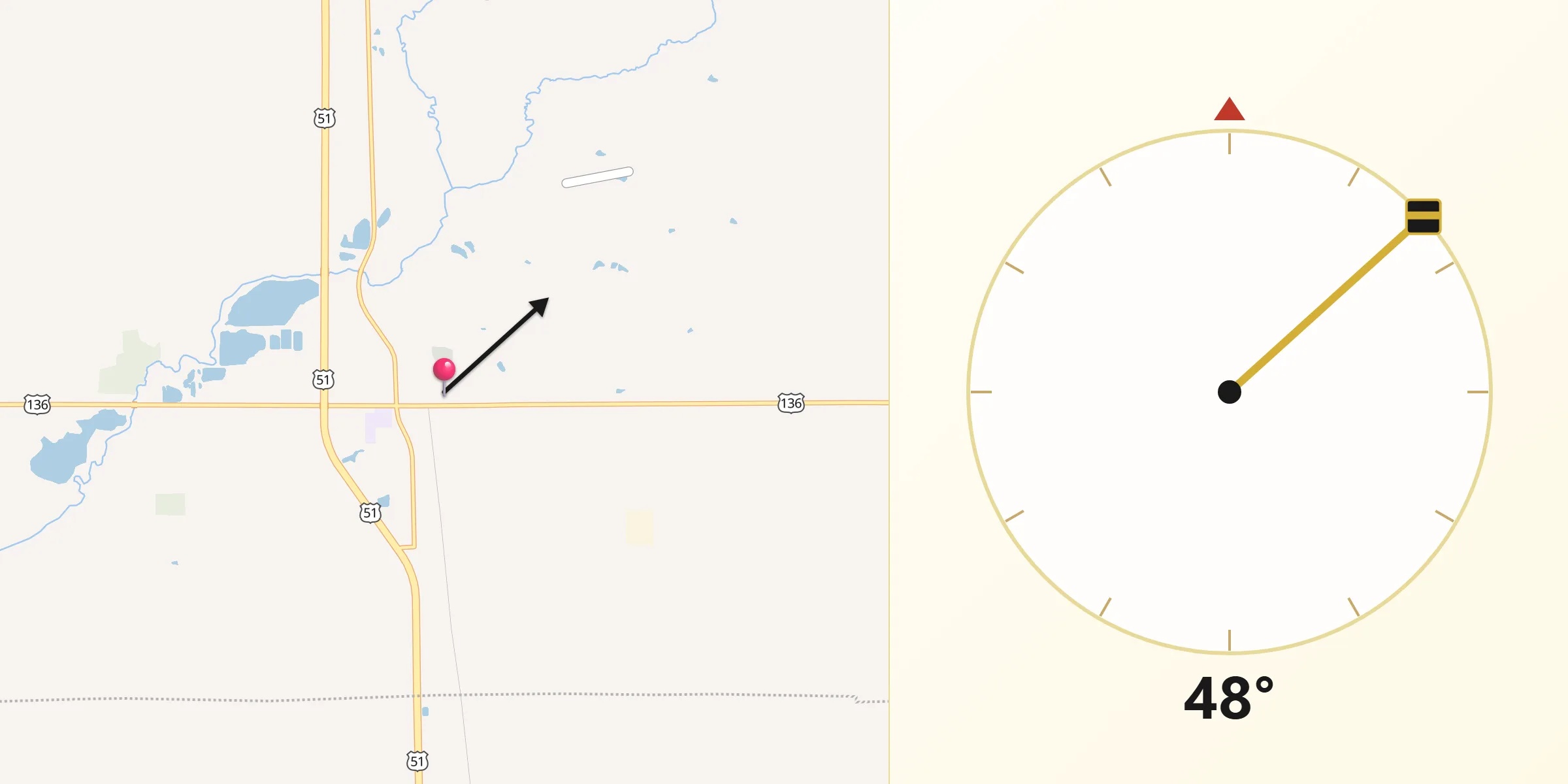 Qibla Direction from Heyworth