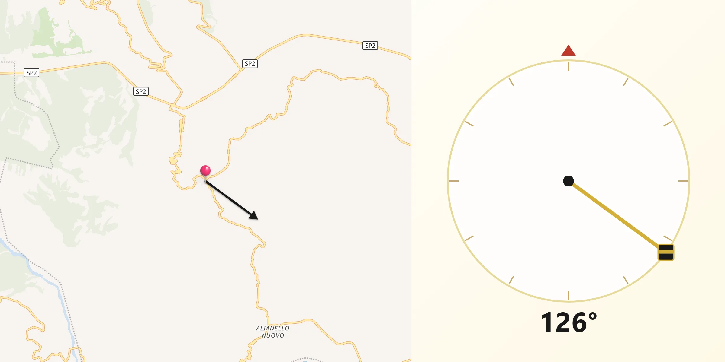 Direzione della Qibla da Aliano