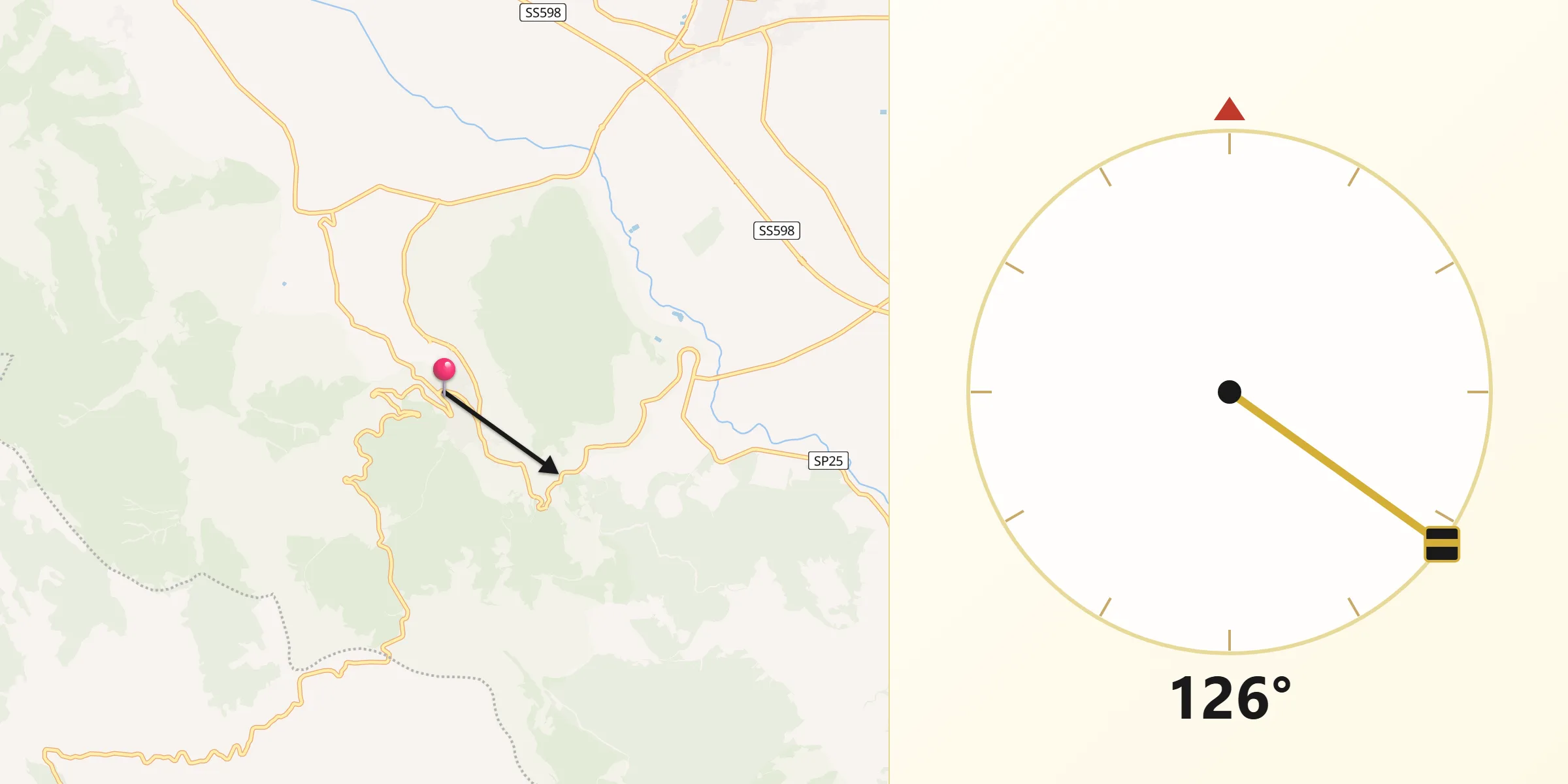 Direzione della Qibla da Tramutola
