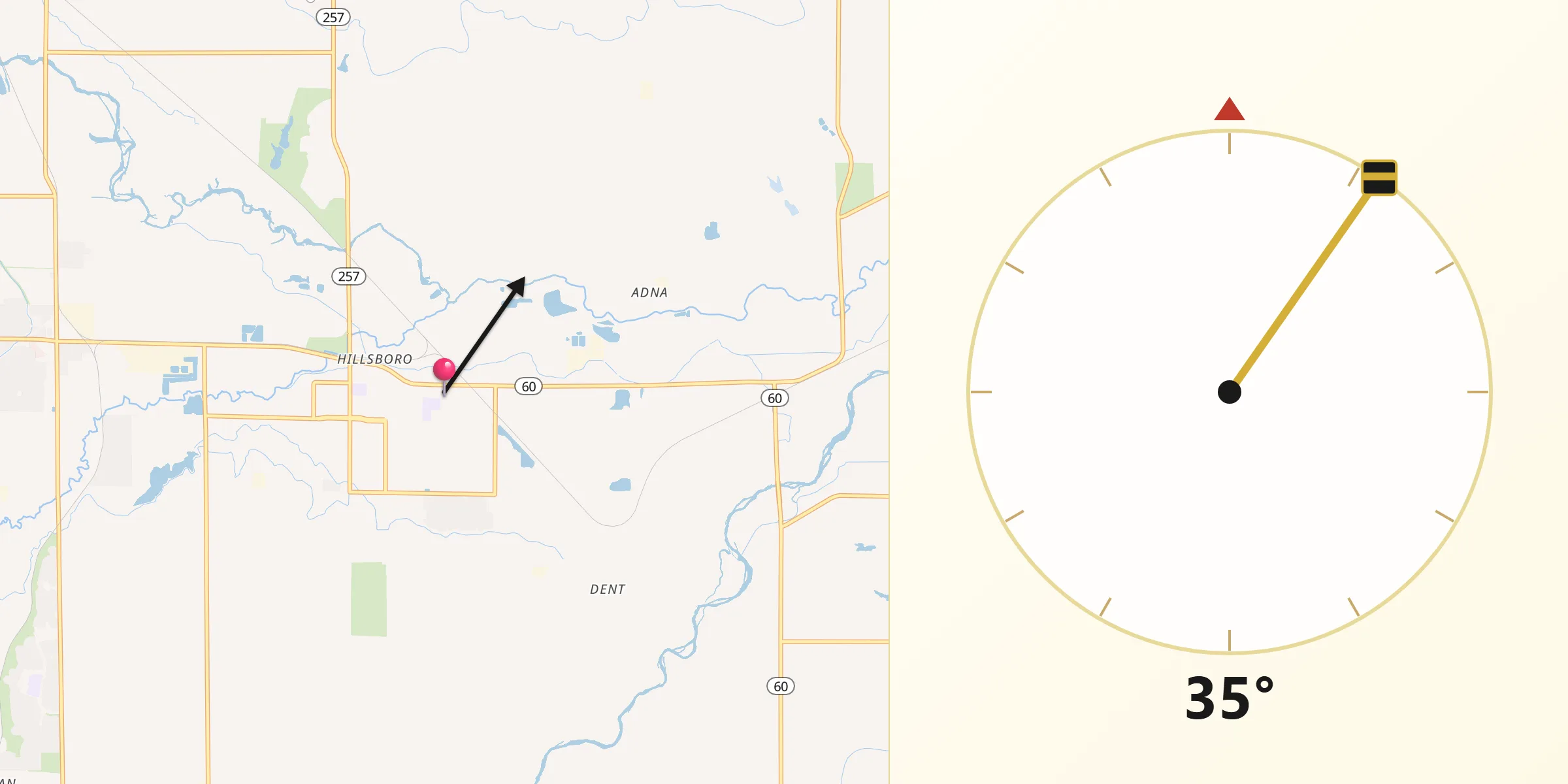 Qibla Direction from Milliken