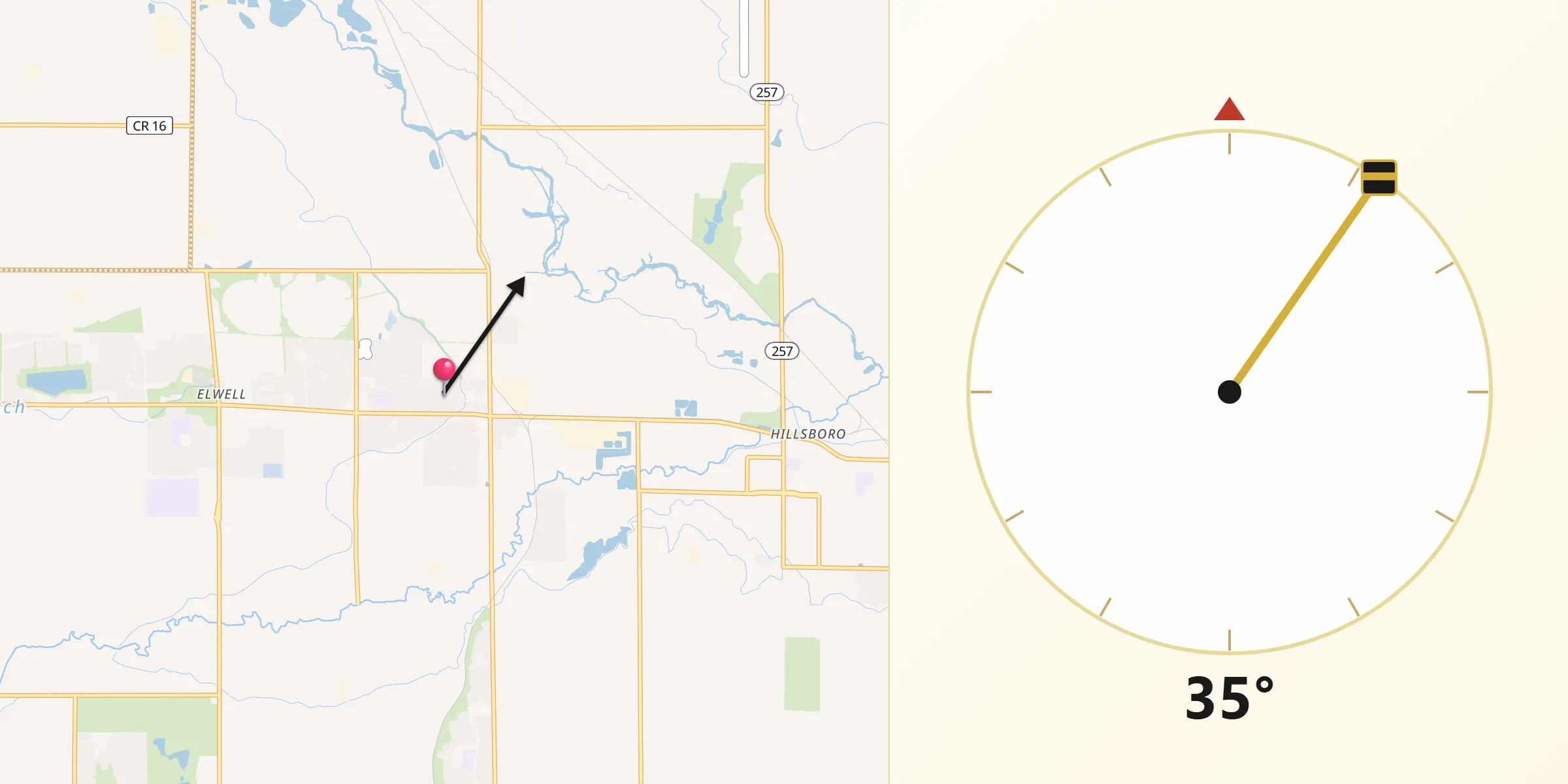 Qibla Direction from Johnstown