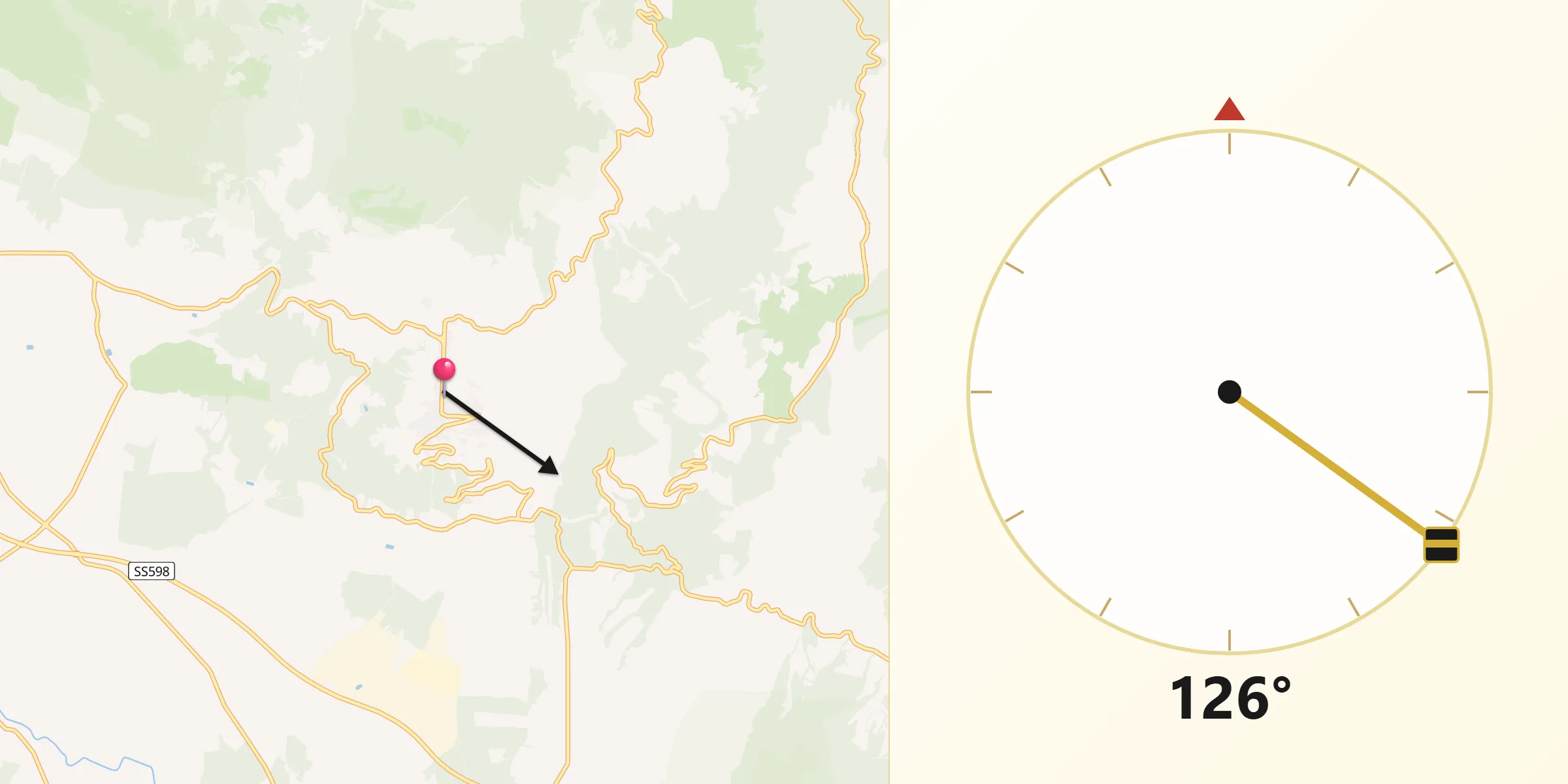 Direzione della Qibla da Viggiano
