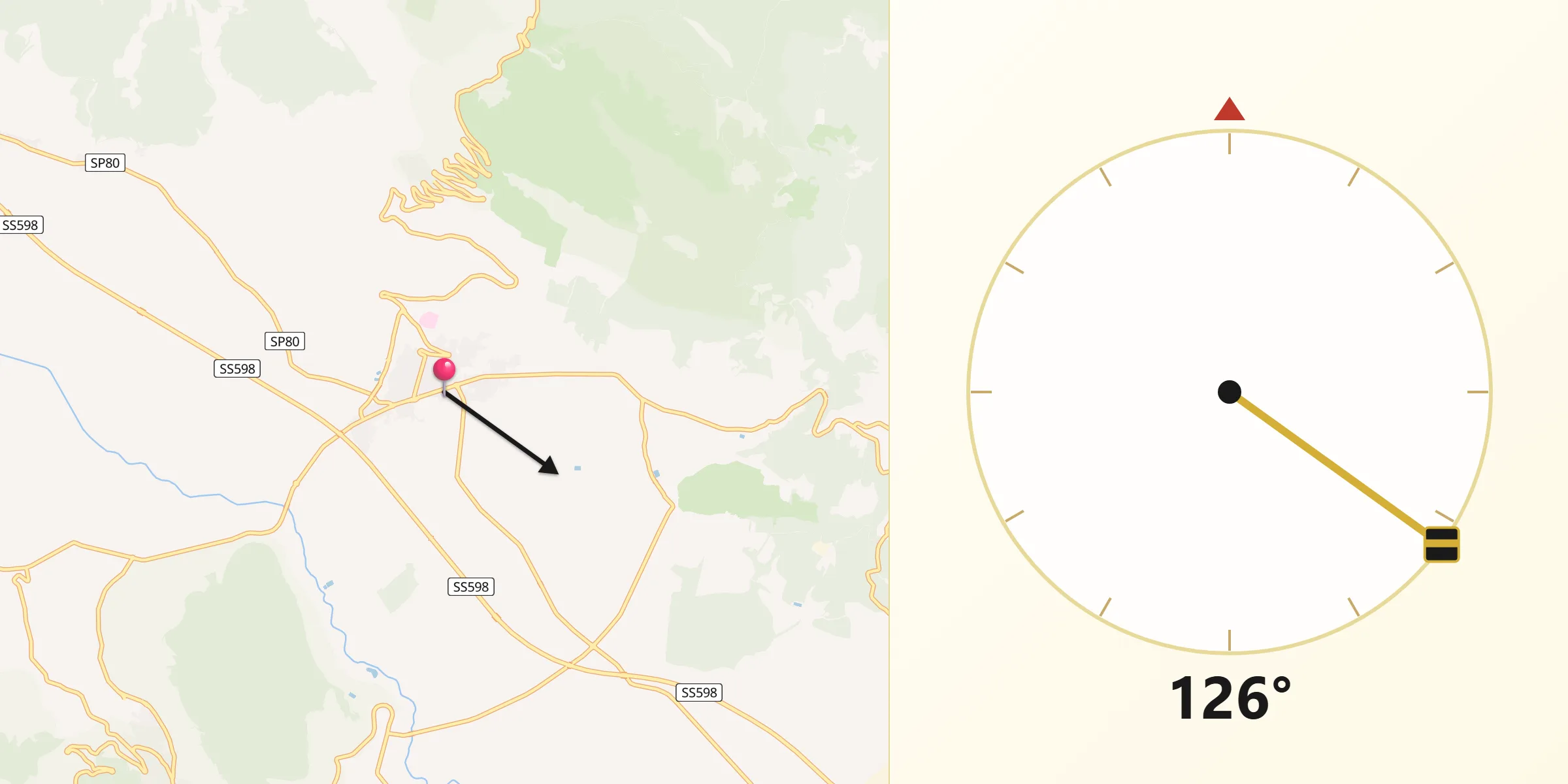 Direzione della Qibla da Villa d'Agri