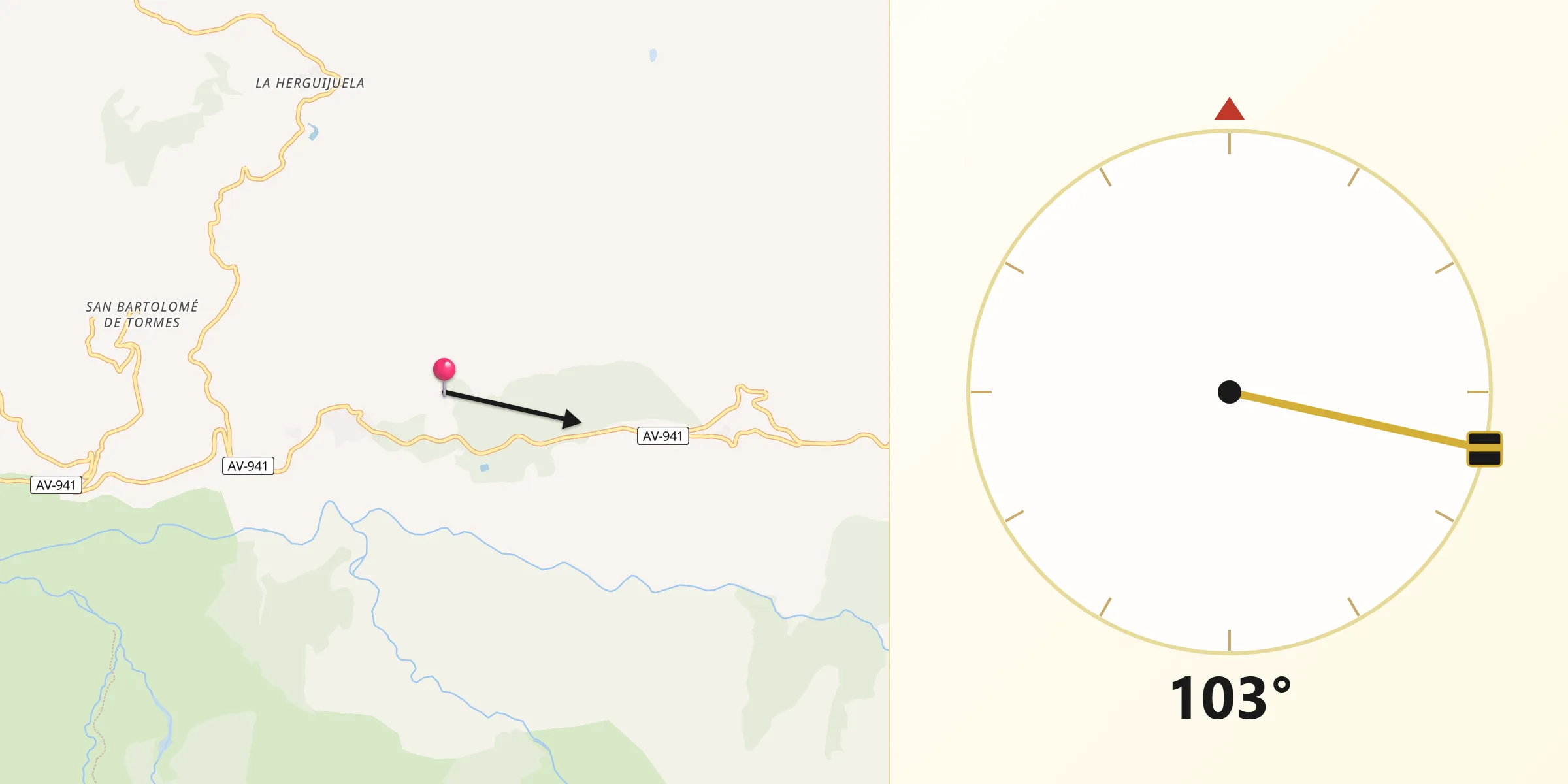 Dirección de la Qibla desde San Juan de Gredos
