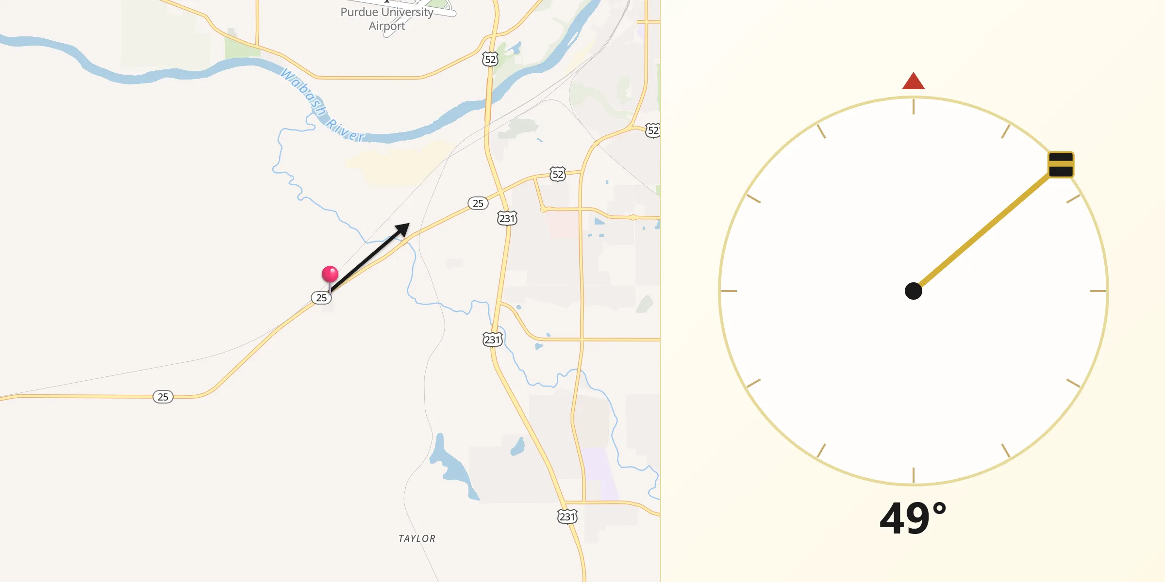Qibla Direction from Shadeland