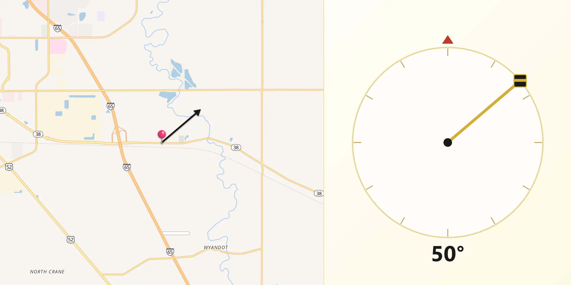 Qibla Direction from Dayton