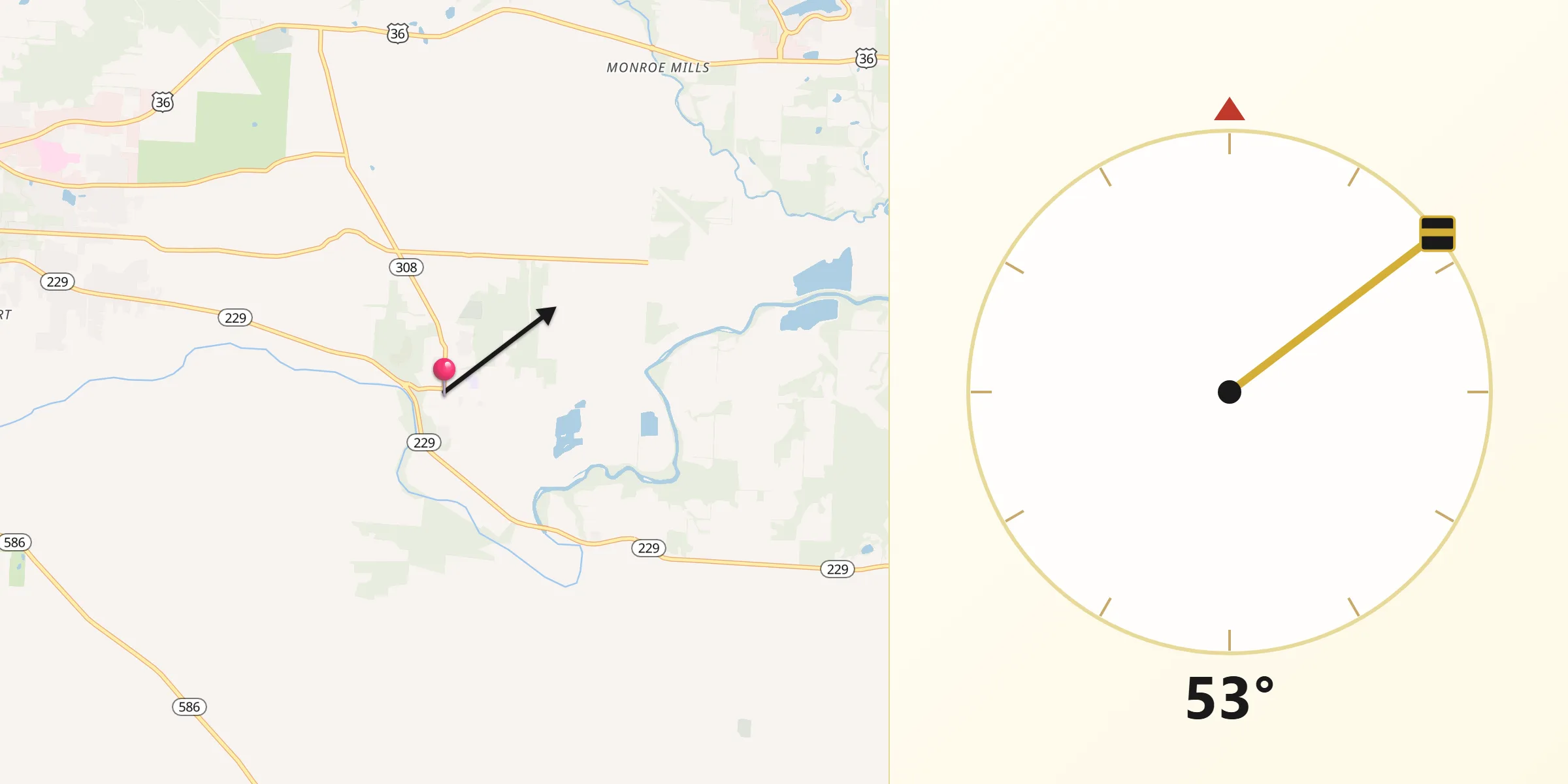 Qibla Direction from Gambier