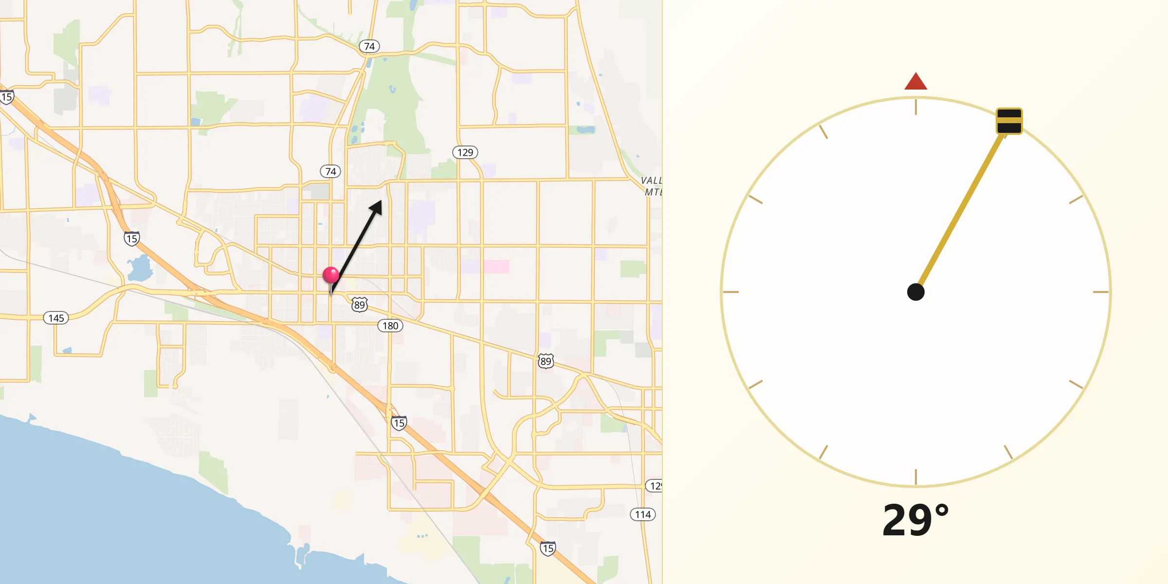Qibla Direction from American Fork