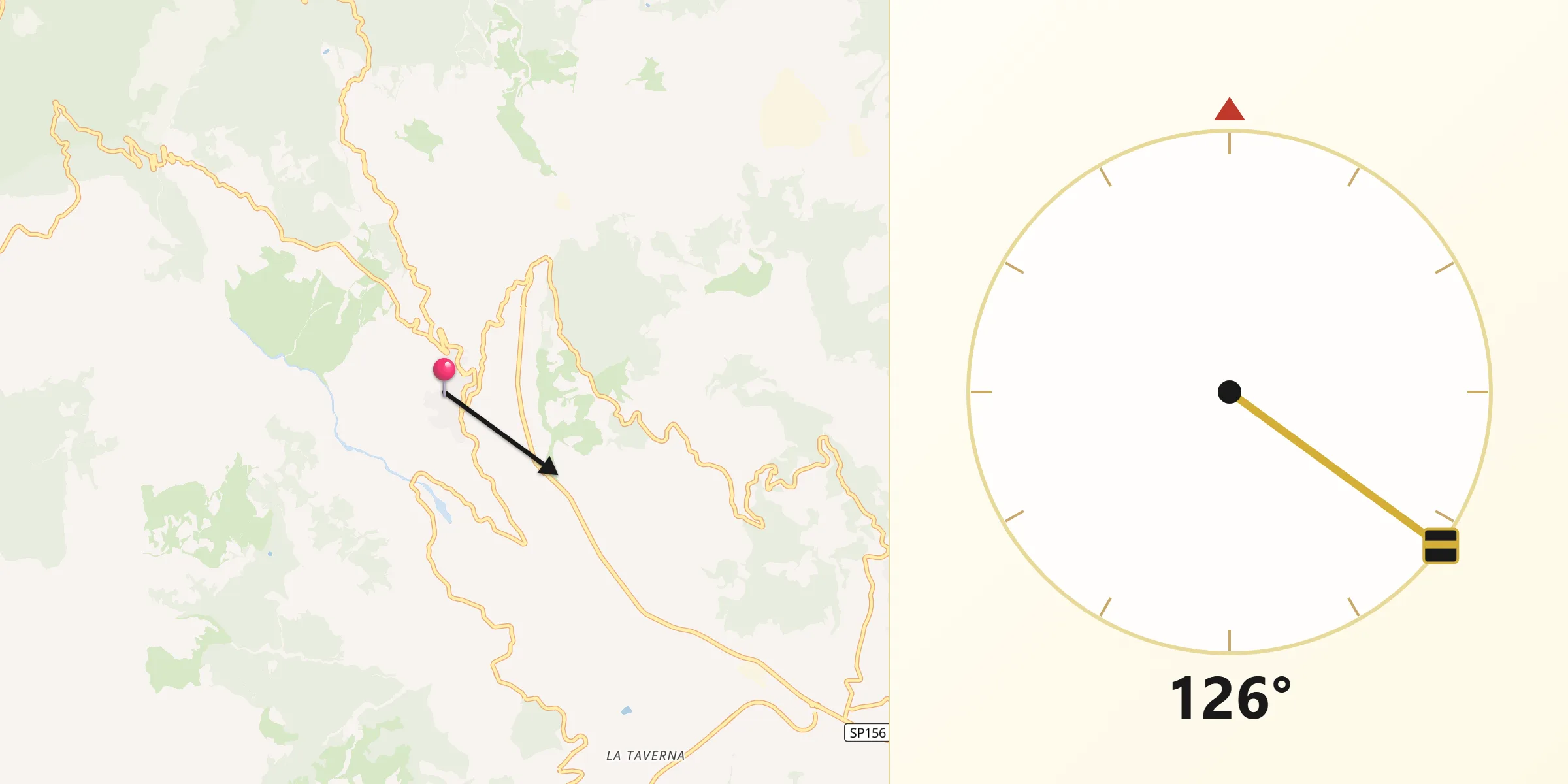 Direzione della Qibla da Corleto Perticara