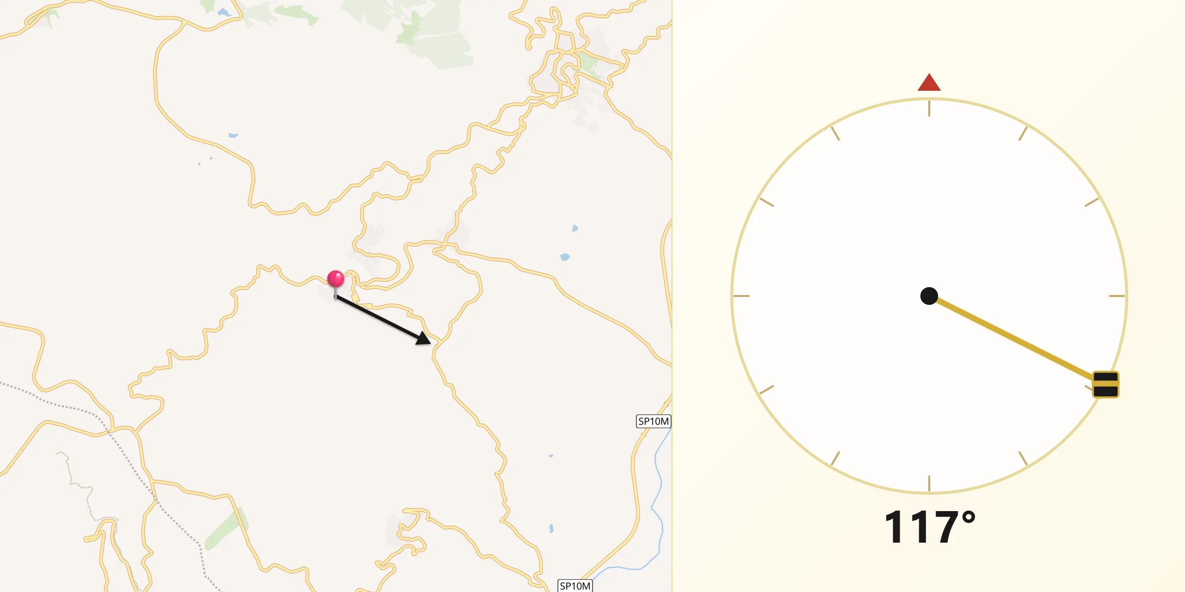 Direzione della Qibla da Esporlatu