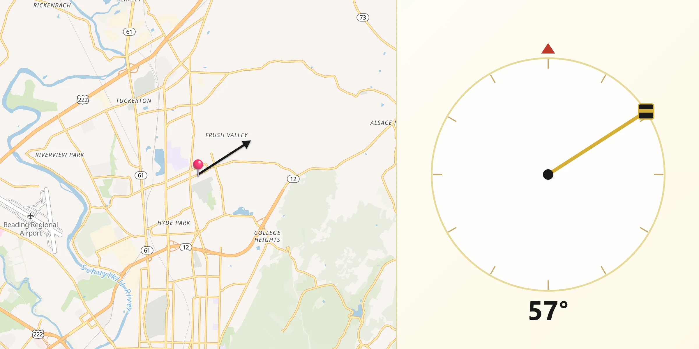 Qibla Direction from Laureldale