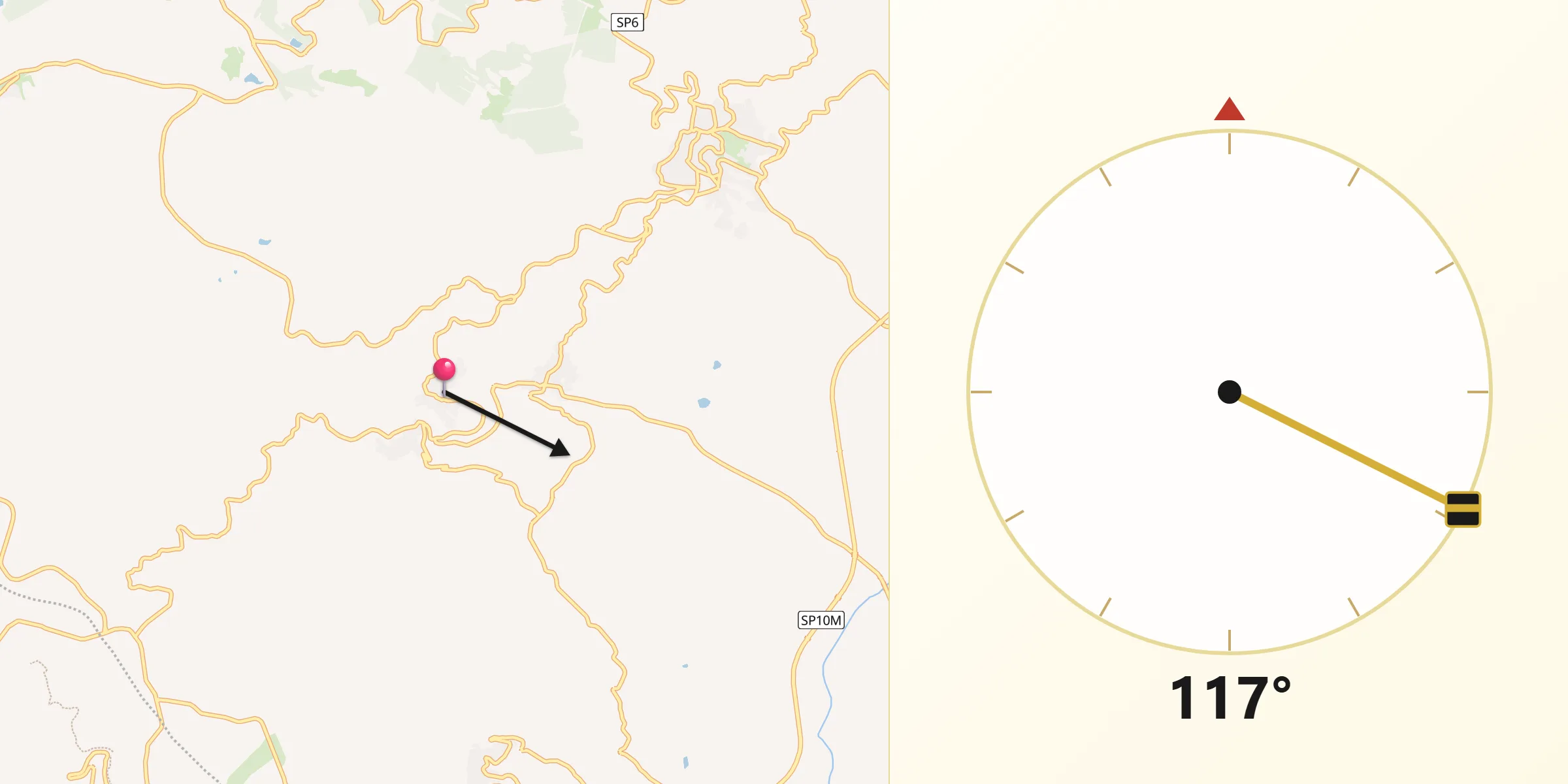 Direzione della Qibla da Burgos
