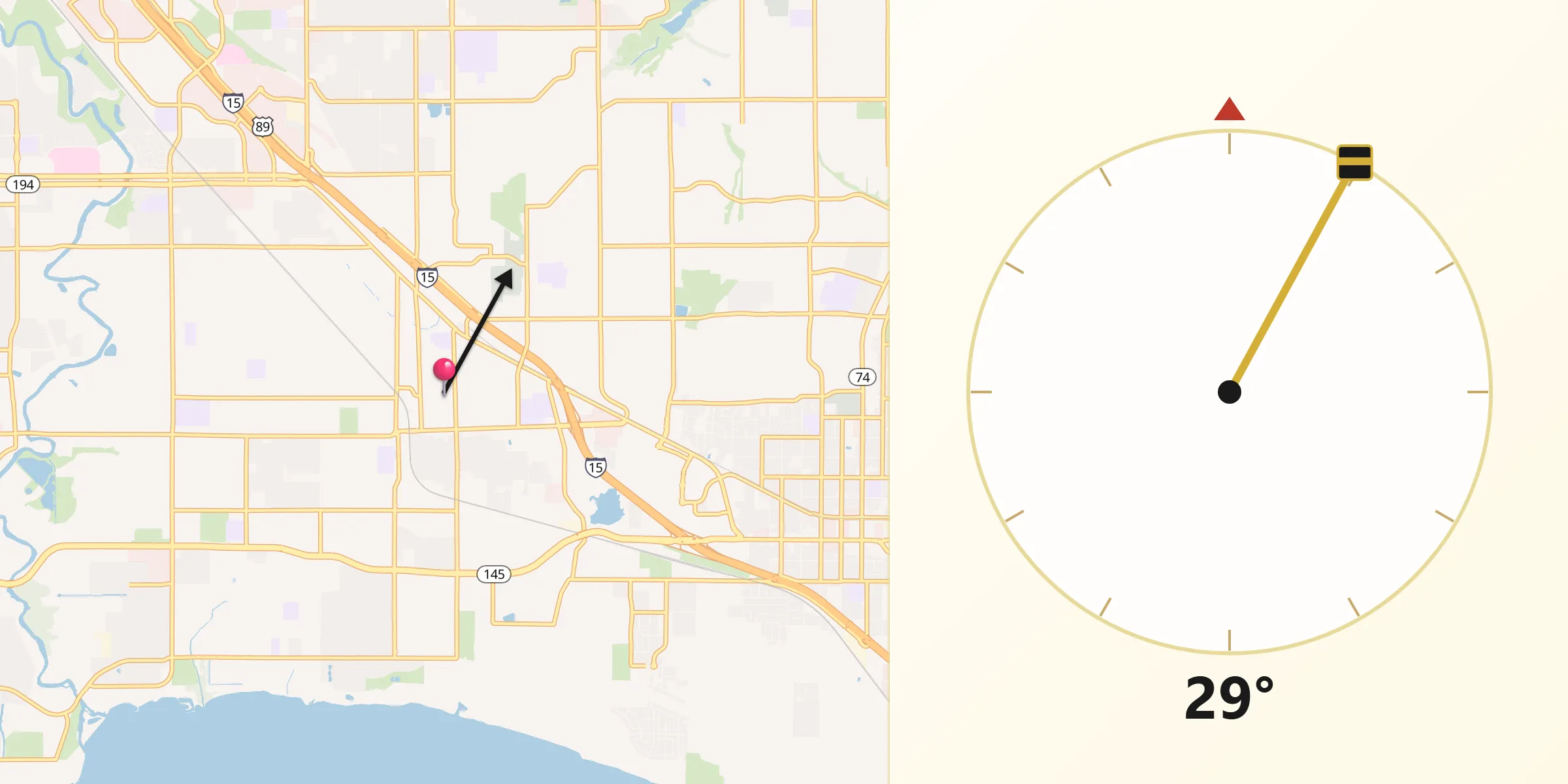 Qibla Direction from Lehi