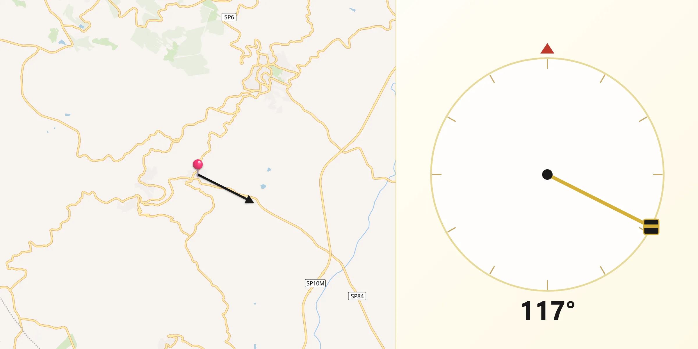 Direzione della Qibla da Bottidda