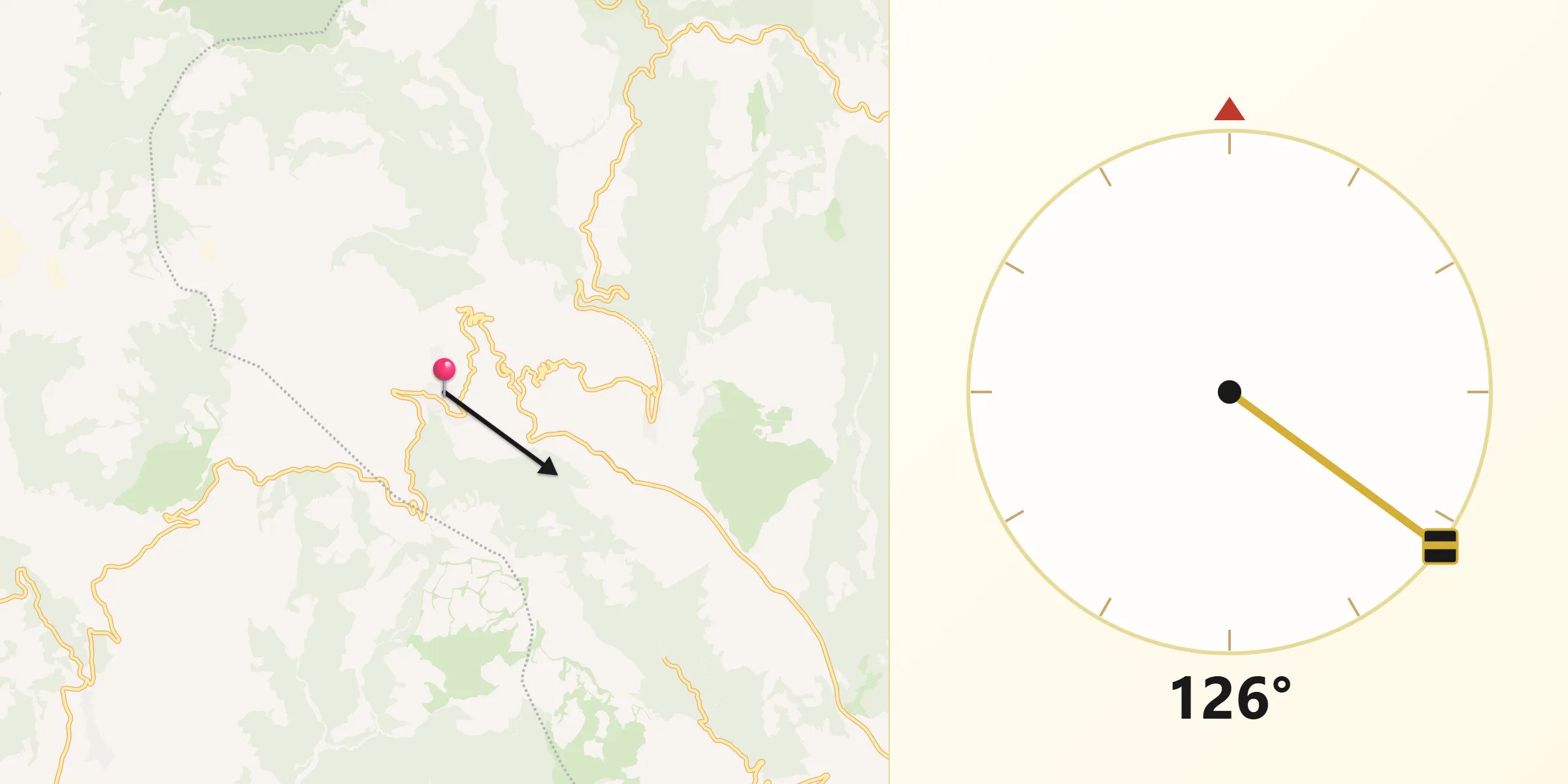 Direzione della Qibla da Gorgoglione