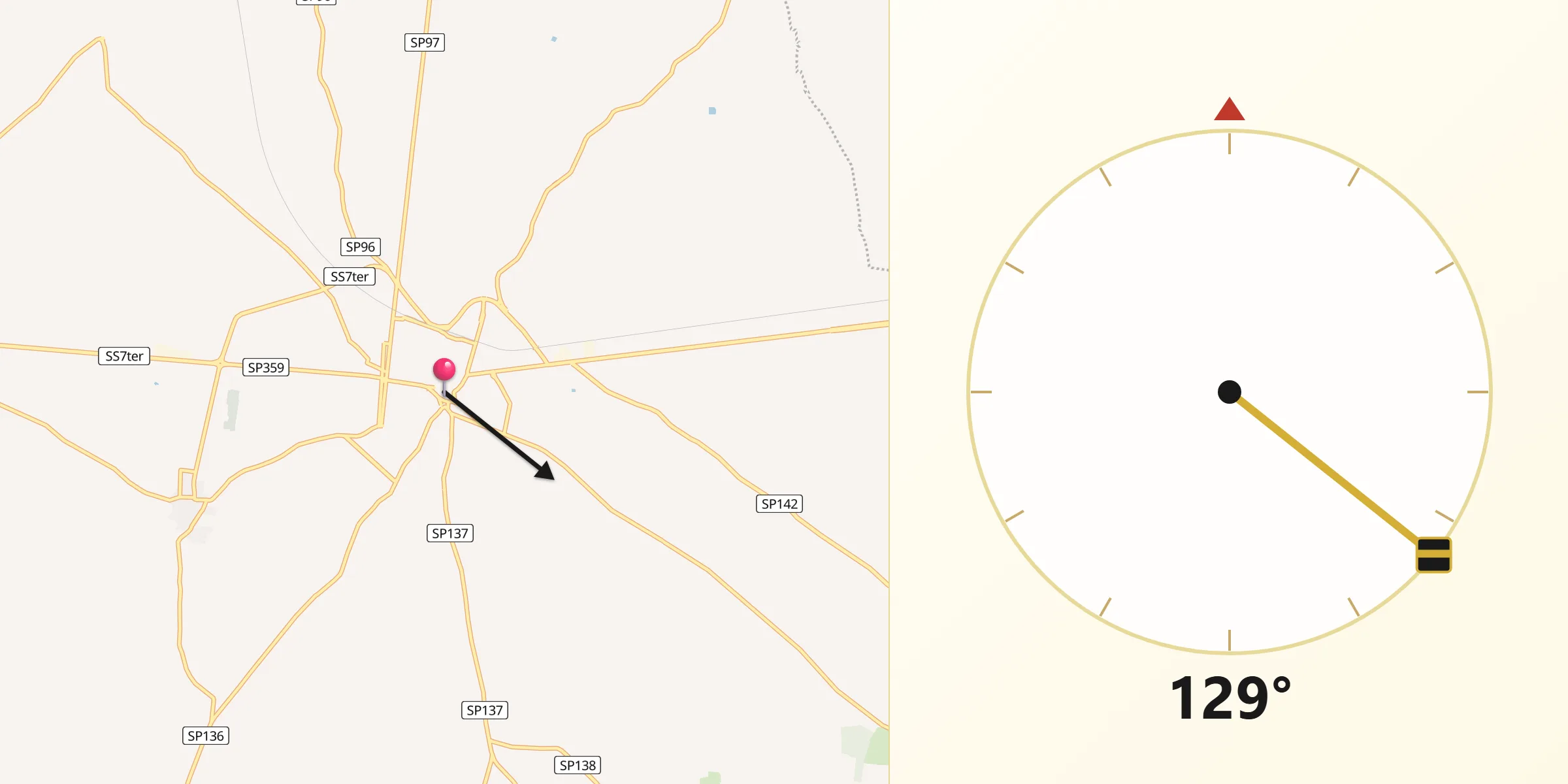 Direzione della Qibla da Manduria