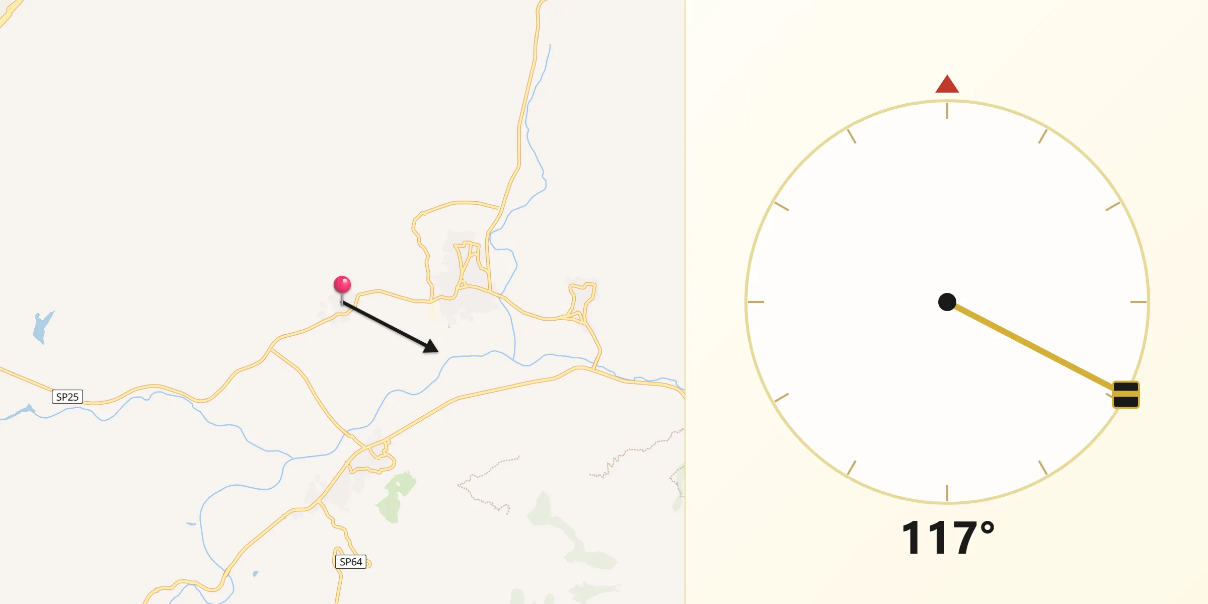 Direzione della Qibla da Loculi