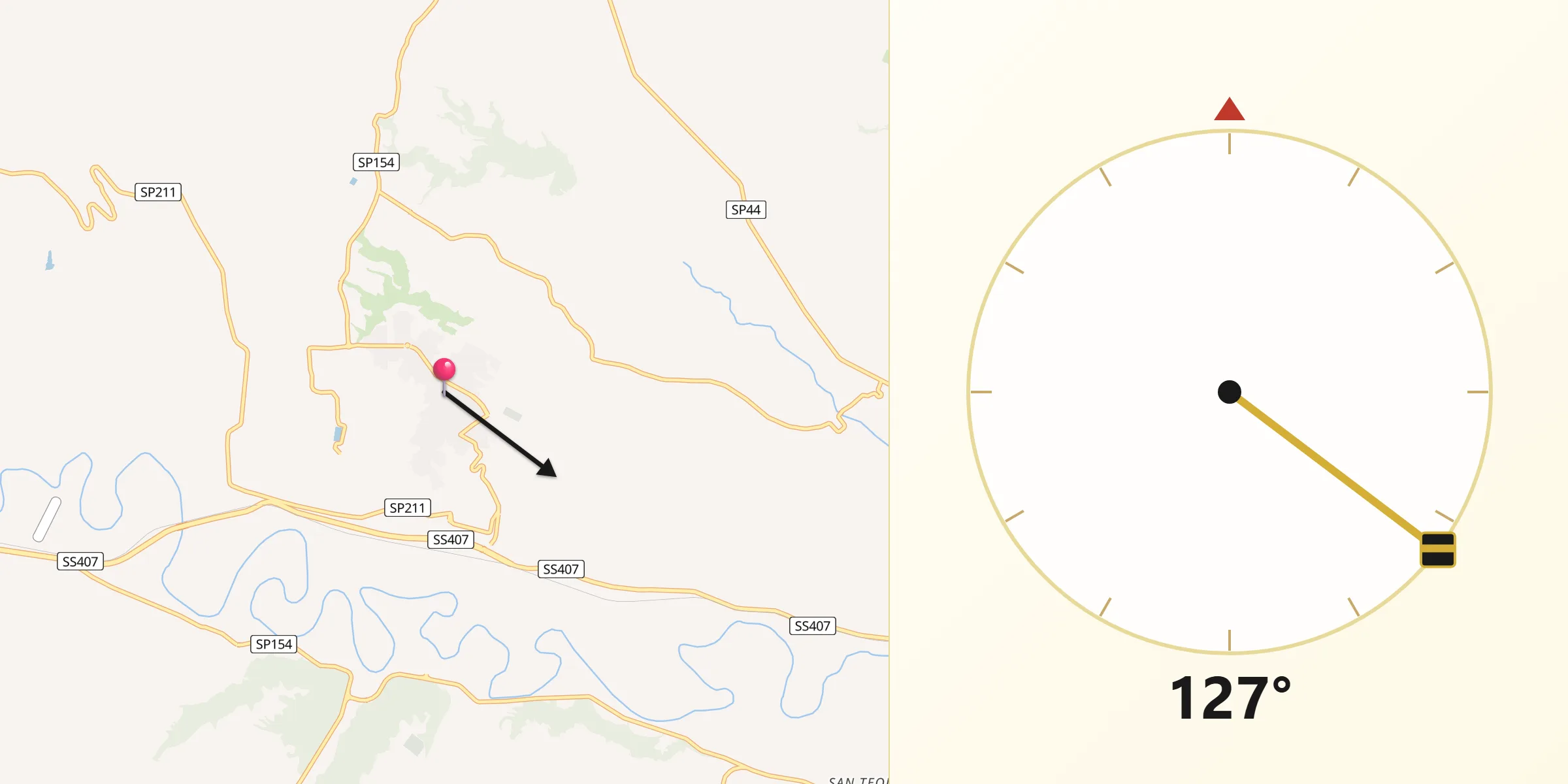 Direzione della Qibla da Bernalda