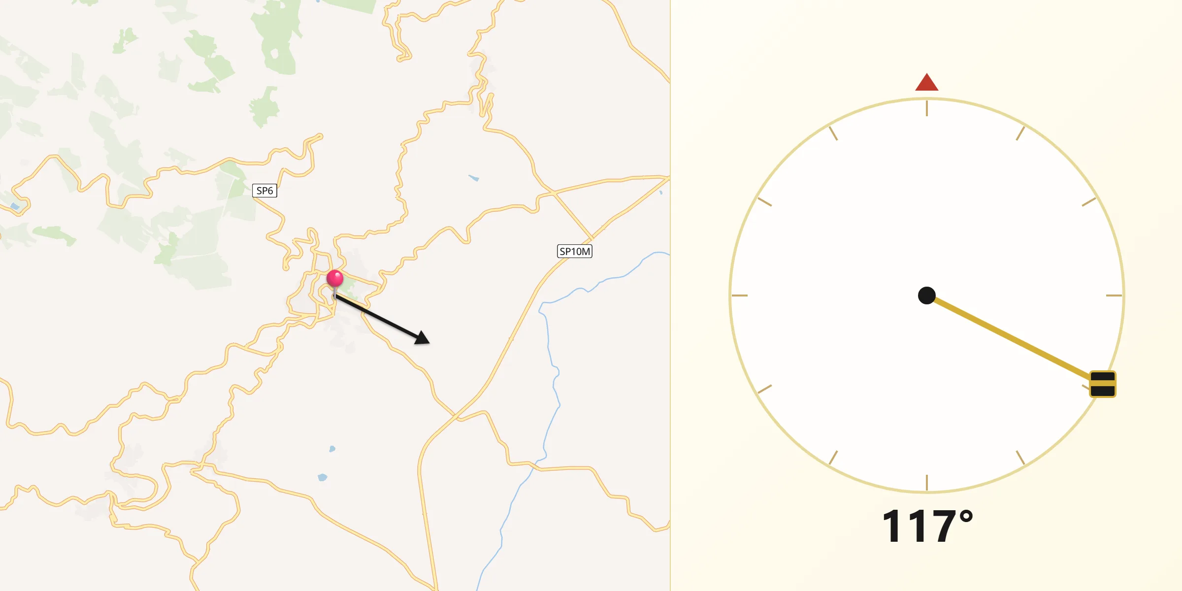 Direzione della Qibla da Bono