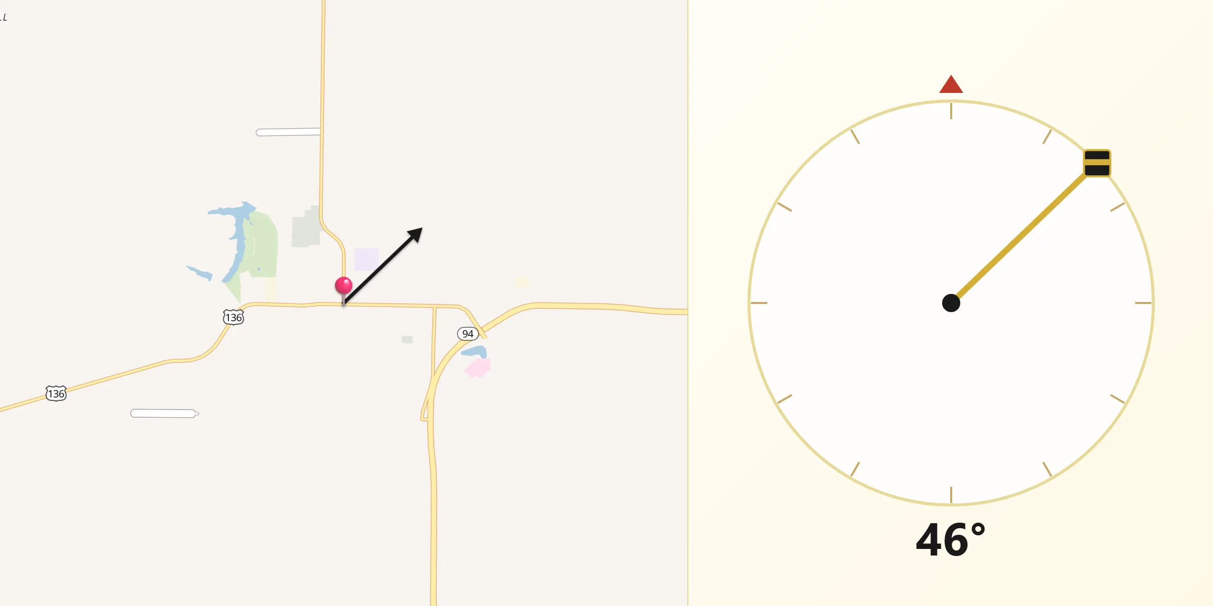 Qibla Direction from Carthage