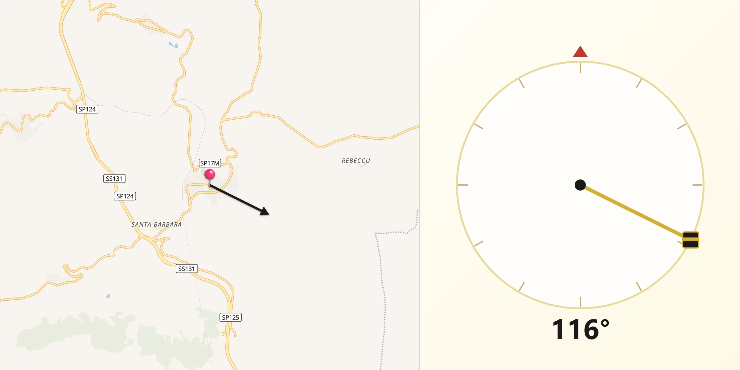 Direzione della Qibla da Bonorva