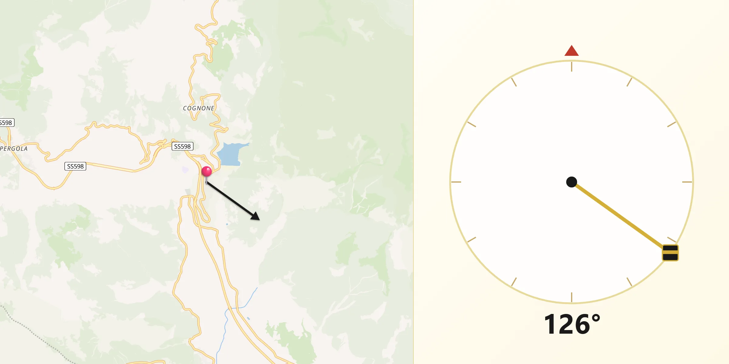 Direzione della Qibla da Marsico Nuovo