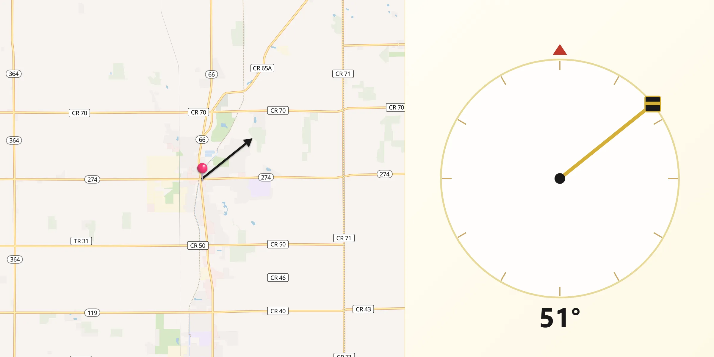 Qibla Direction from New Bremen