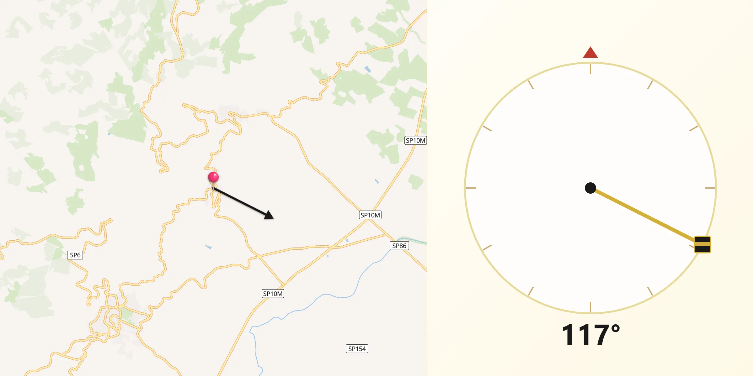 Direzione della Qibla da Anela