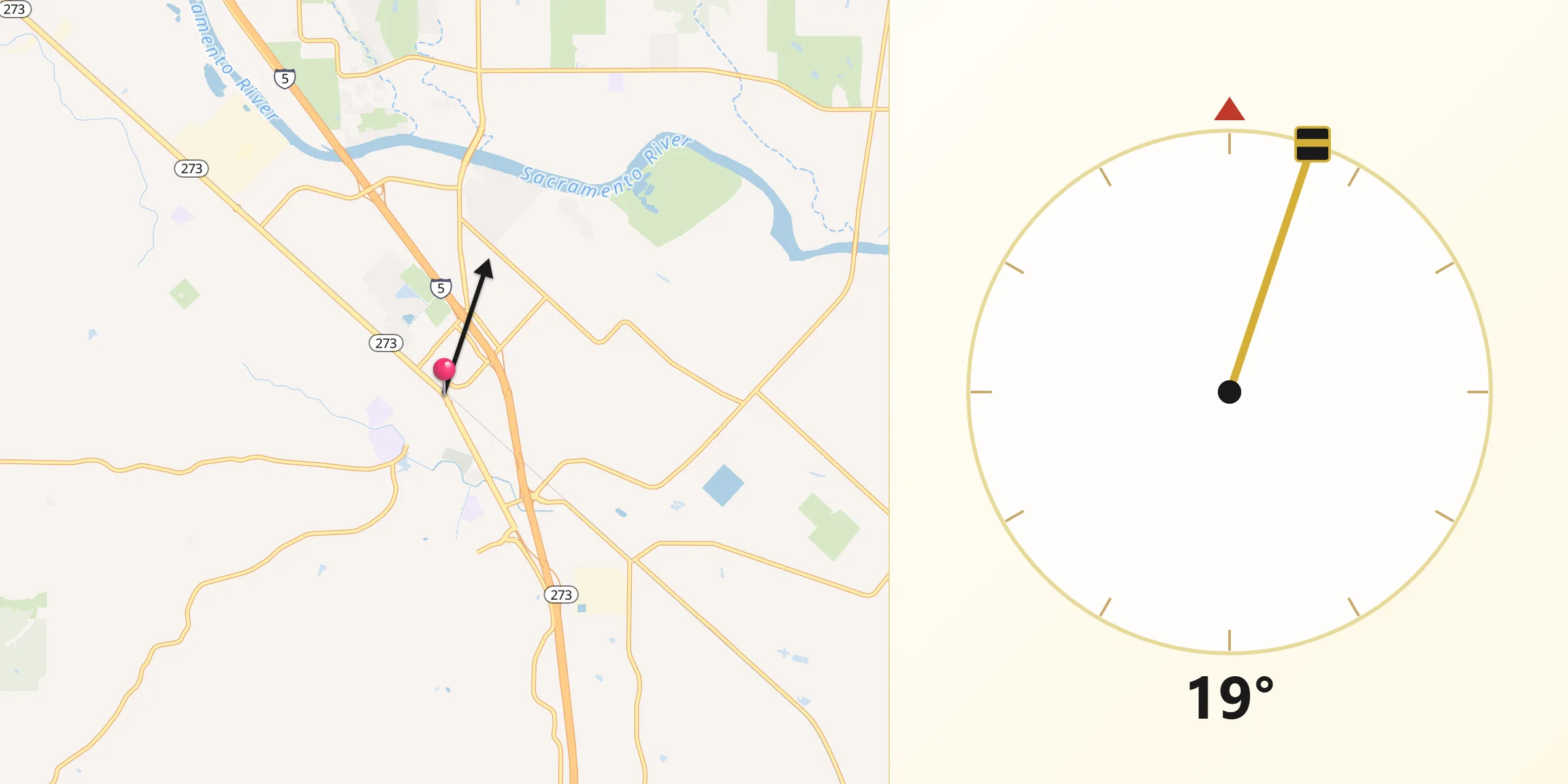 Qibla Direction from Anderson
