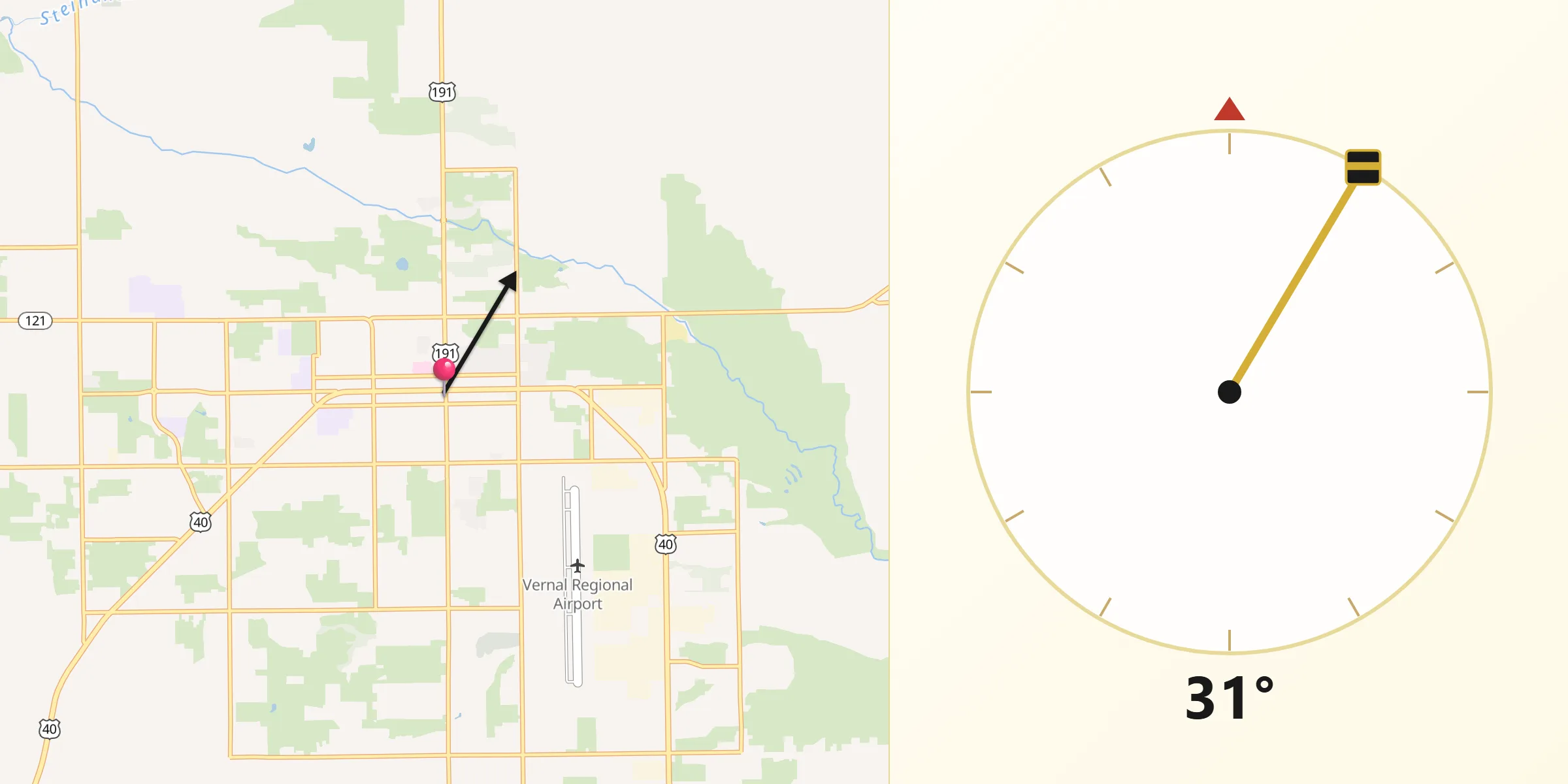 Qibla Direction from Vernal
