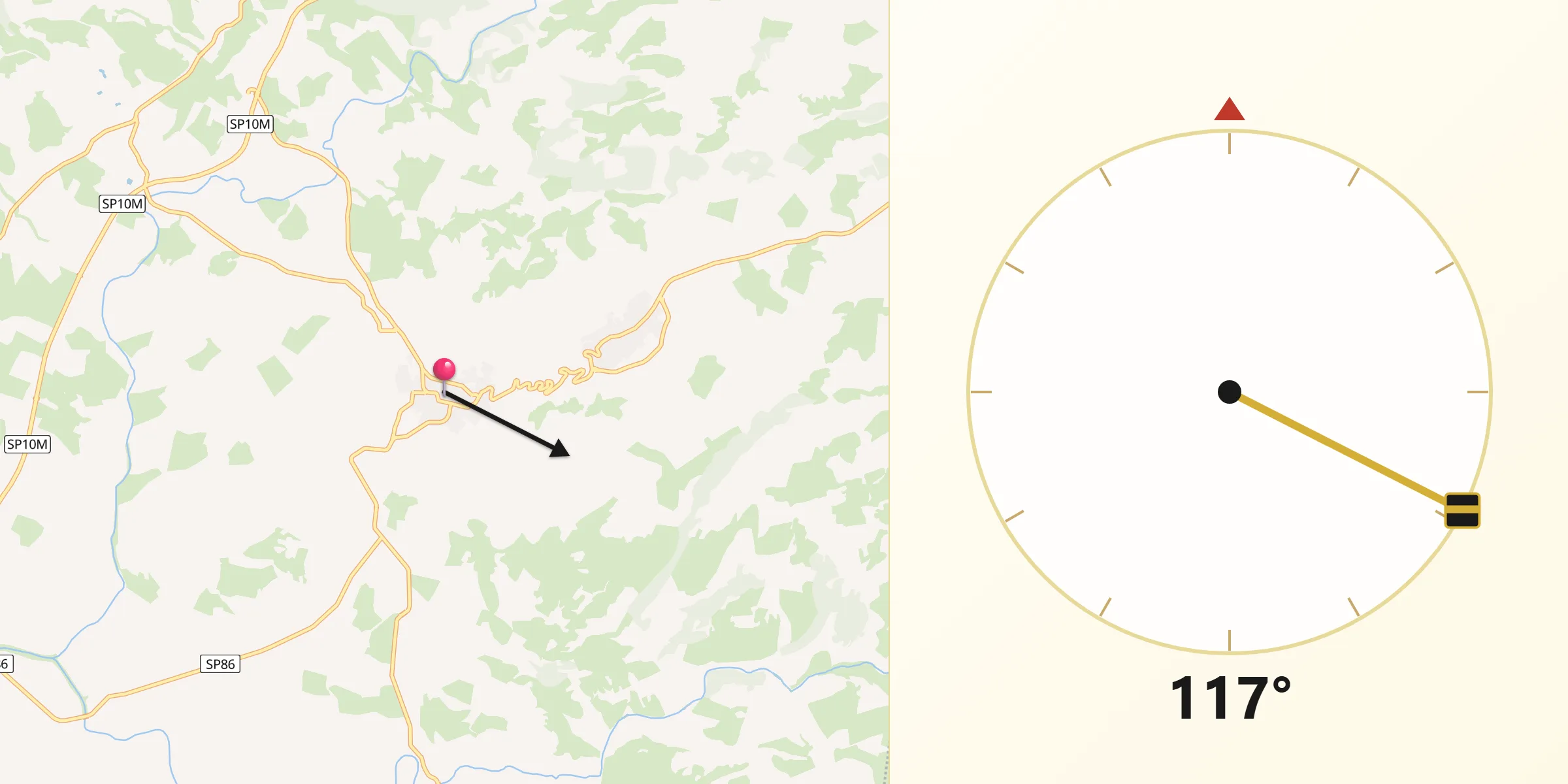 Direzione della Qibla da Benetutti