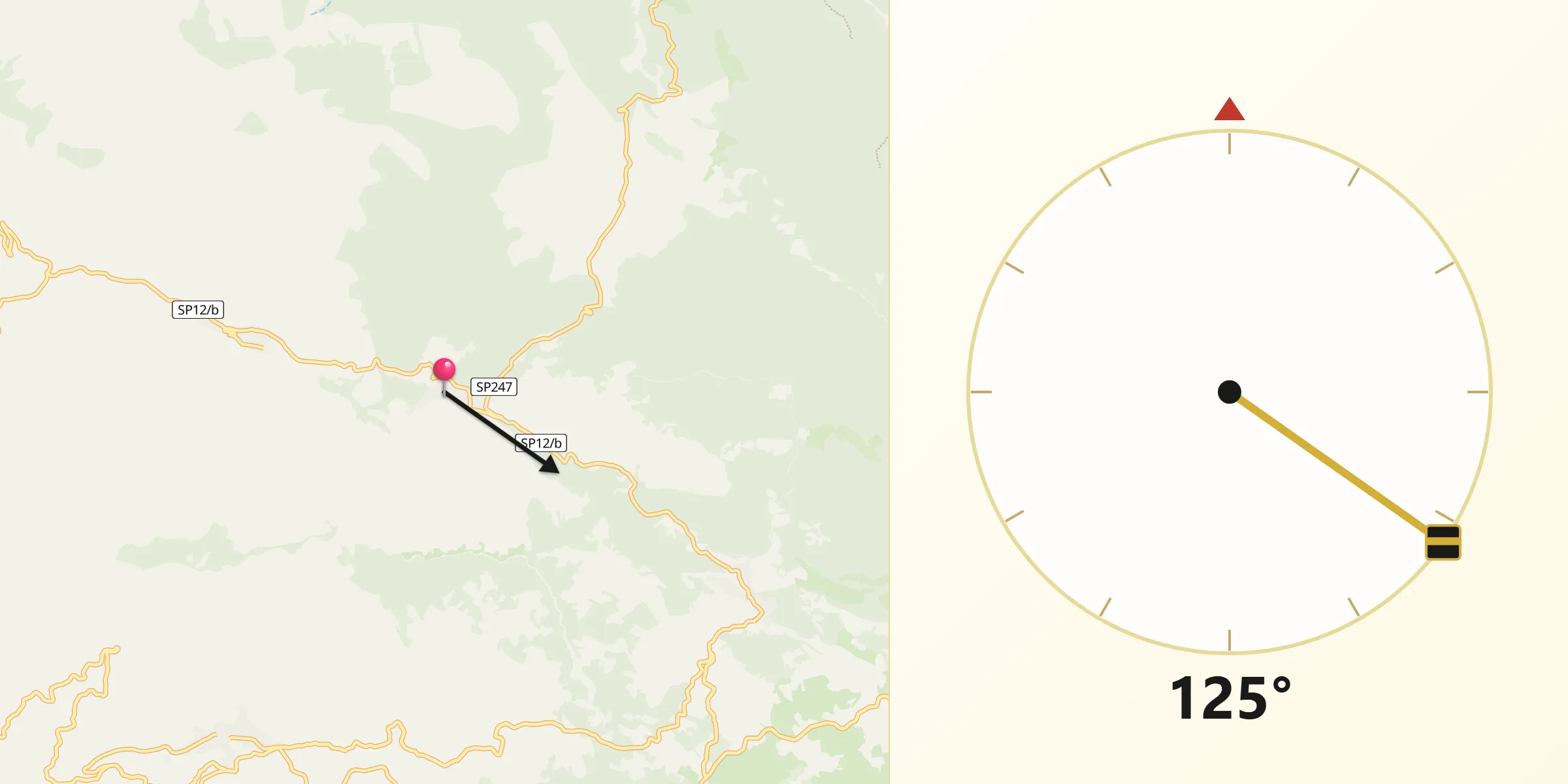 Direzione della Qibla da Sant'Angelo A Fasanella