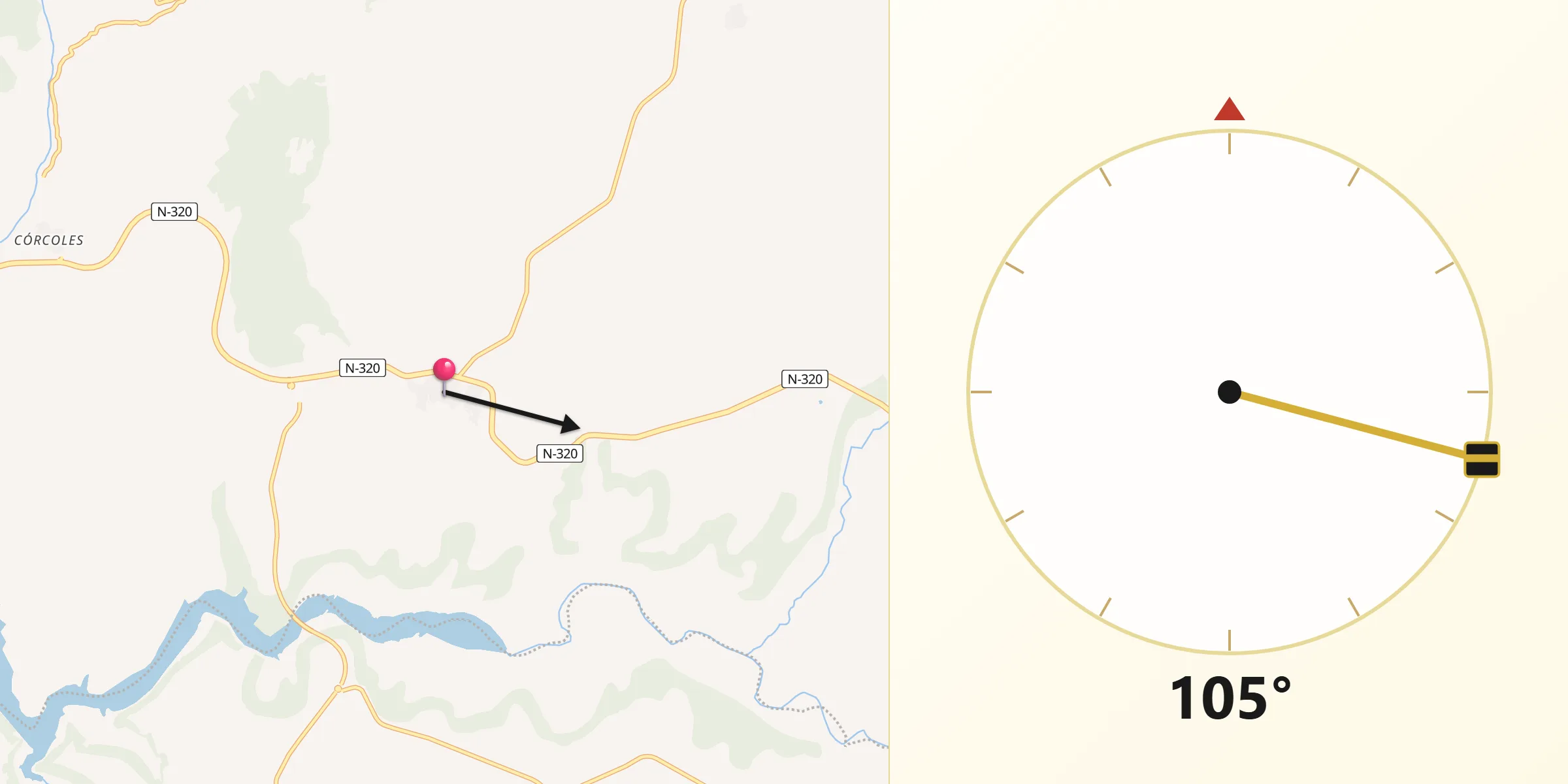 Dirección de la Qibla desde Alcocer