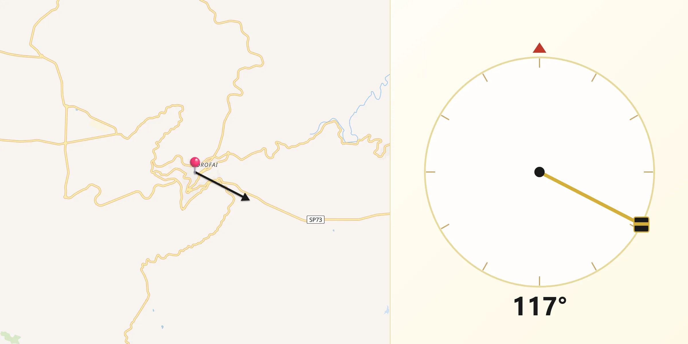 Direzione della Qibla da Bitti