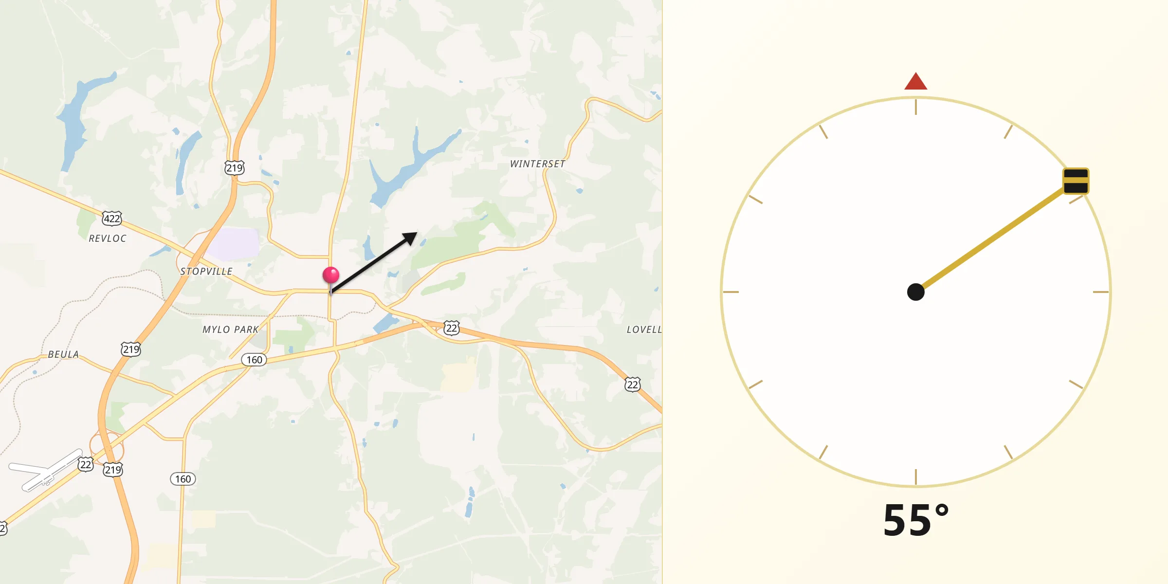 Qibla Direction from Ebensburg