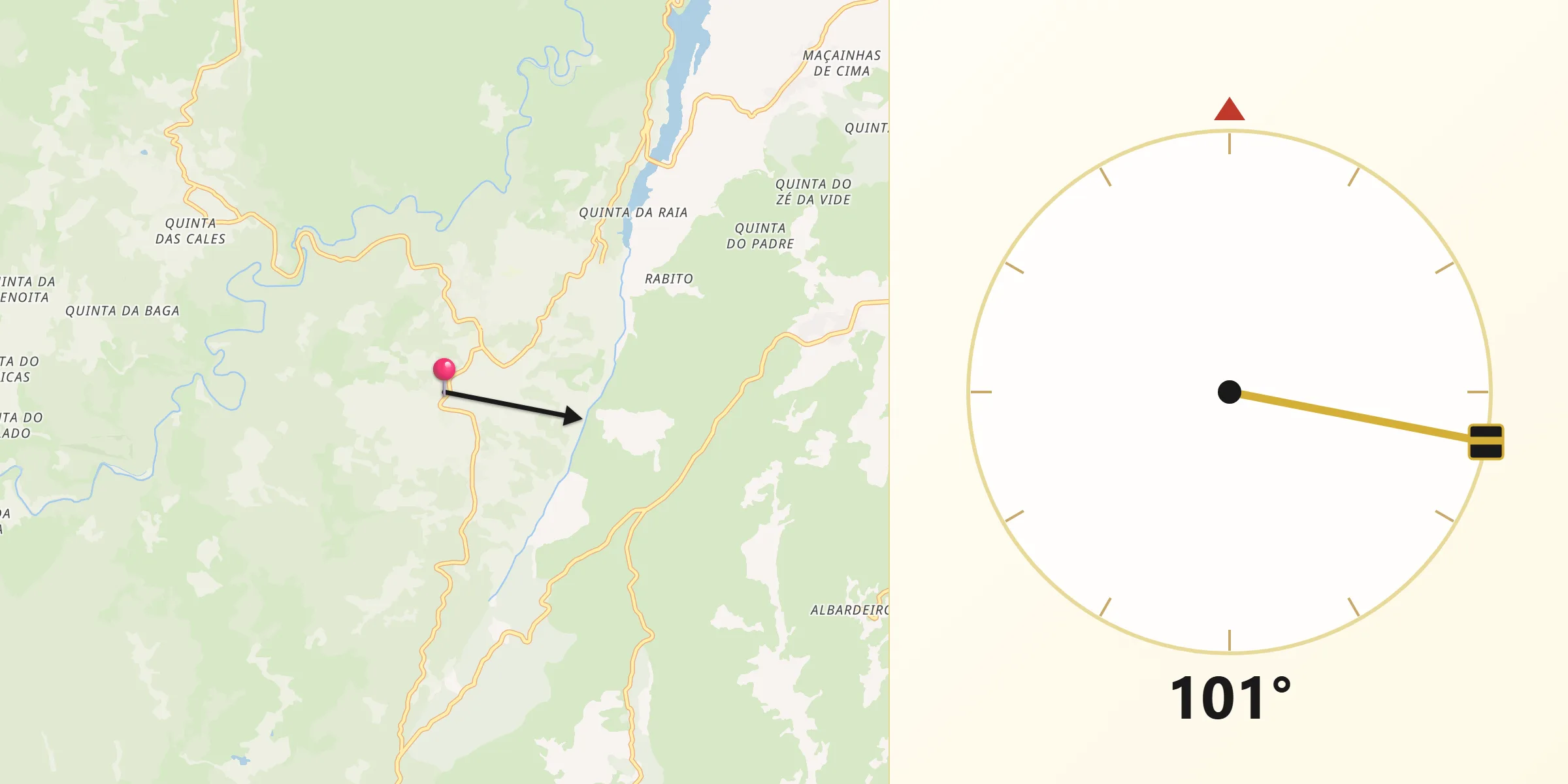 Direção da Qibla a partir de Meios