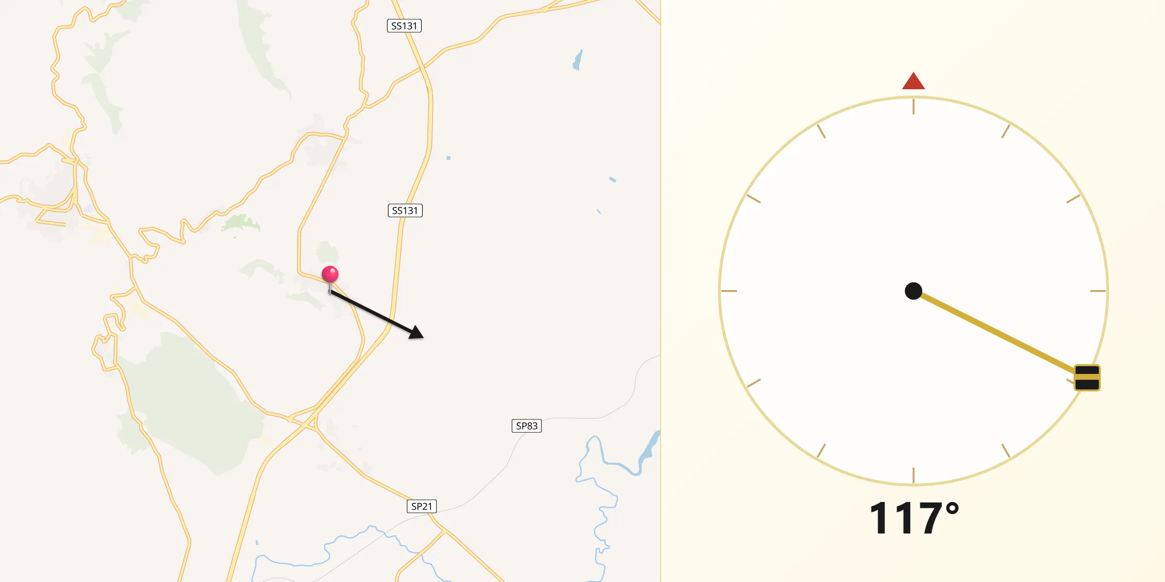 Direzione della Qibla da Torralba