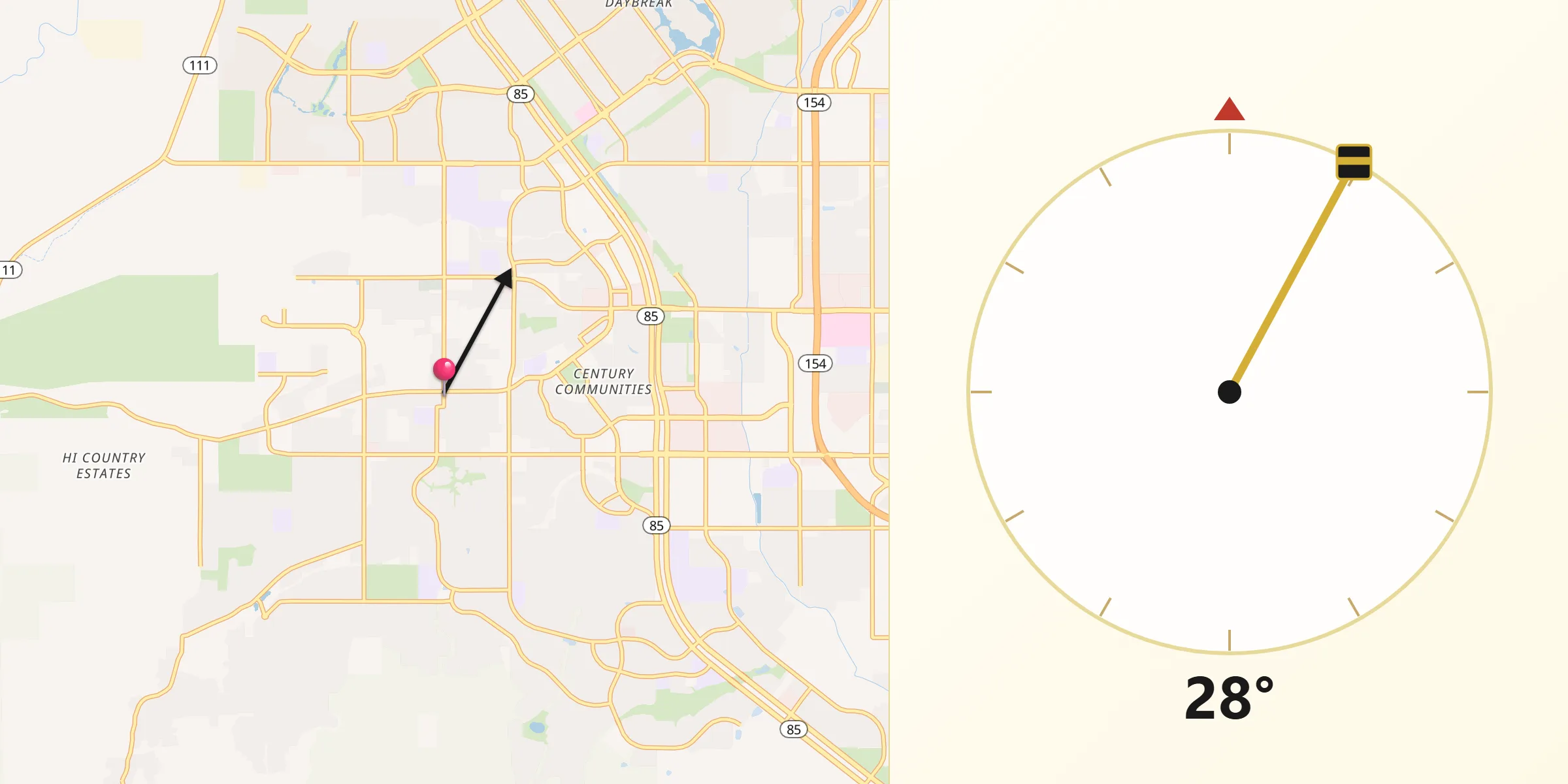 Qibla Direction from Herriman