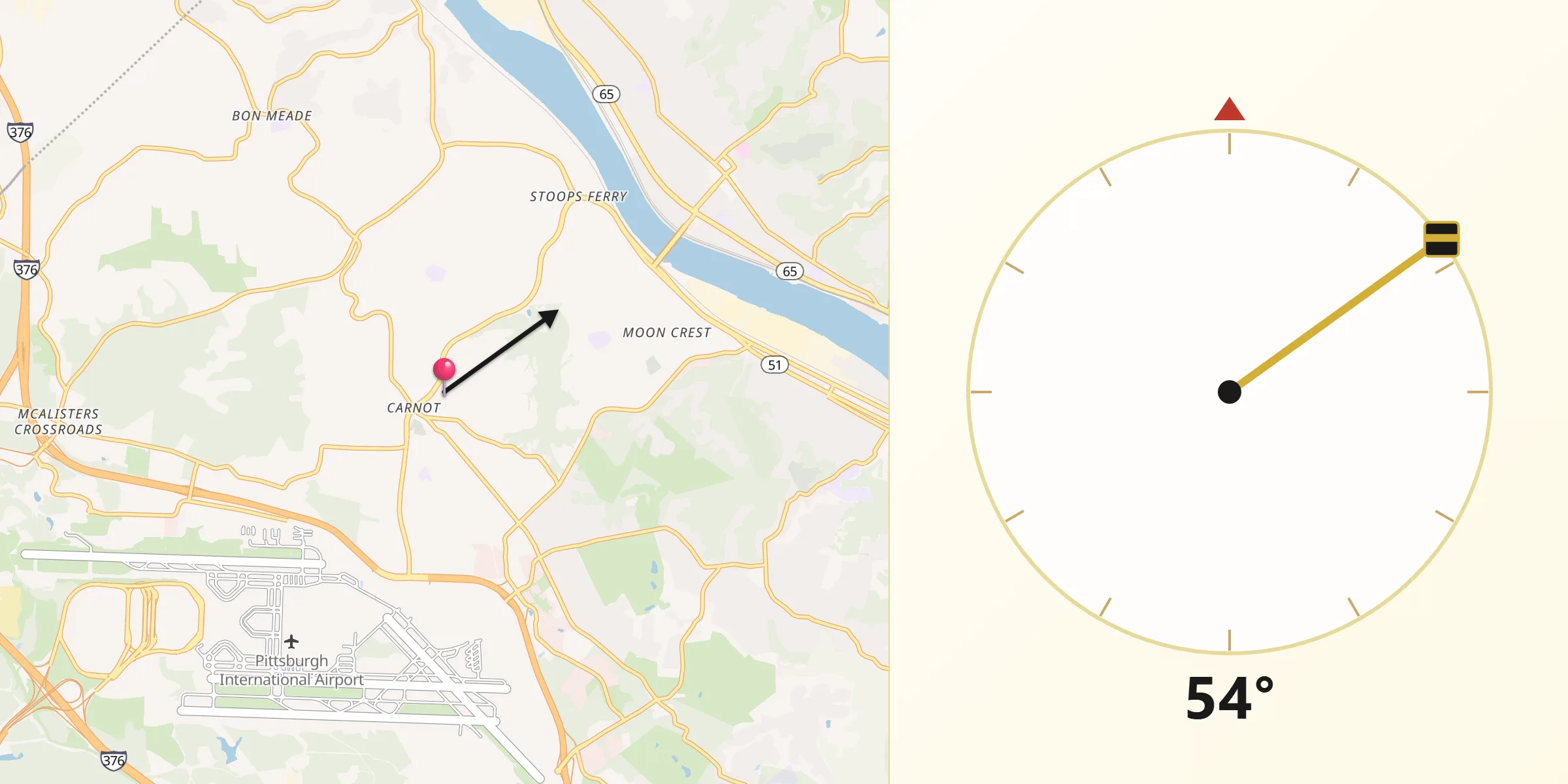 Qibla Direction from Carnot-Moon