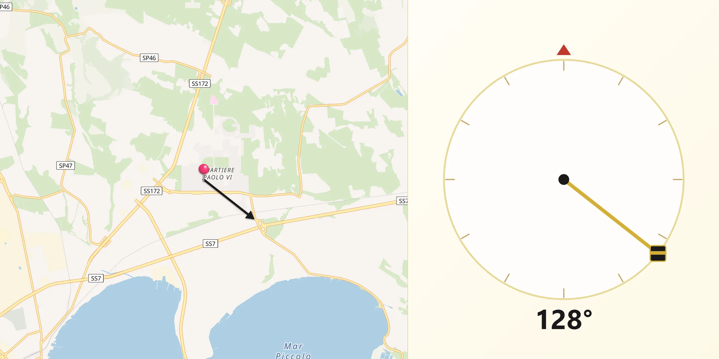 Direzione della Qibla da Paolo VI
