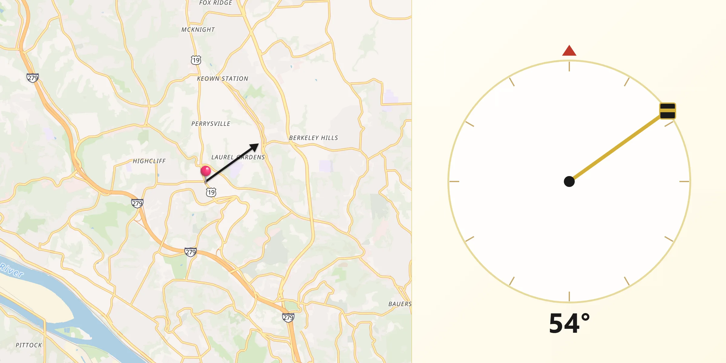 Qibla Direction from West View