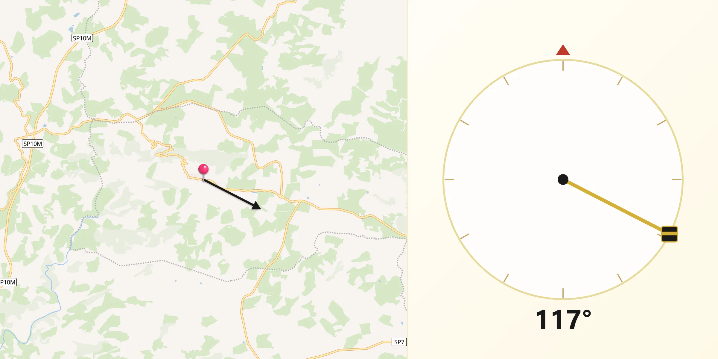 Direzione della Qibla da Osidda