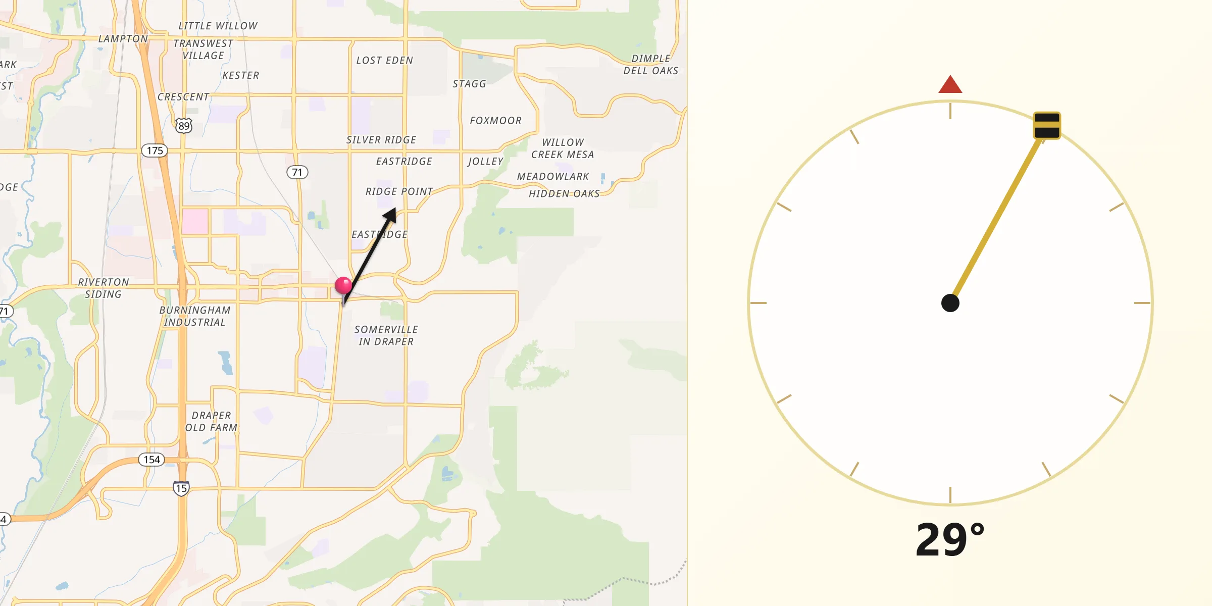 Qibla Direction from Draper